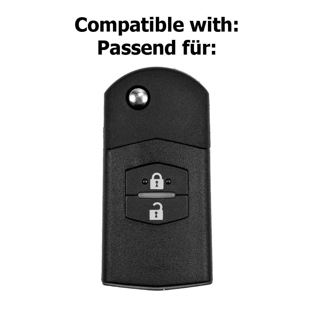 6 2 Apfelgrün, 2 4 RX-8 CX-7 für Silikon Autoschlüssel Schlüsseltasche Klappschlüssel 5 Mazda CX-5 mt-key Softcase Schutzhülle Tasten