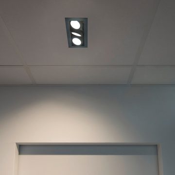 SLV LED Einbauleuchte LED Deckeneinbauleuchte Kadux in Schwarz 3x 6,66W 2349lm 3-flammig, keine Angabe, Leuchtmittel enthalten: Ja, fest verbaut, LED, warmweiss, Einbaustrahler, Einbauleuchte