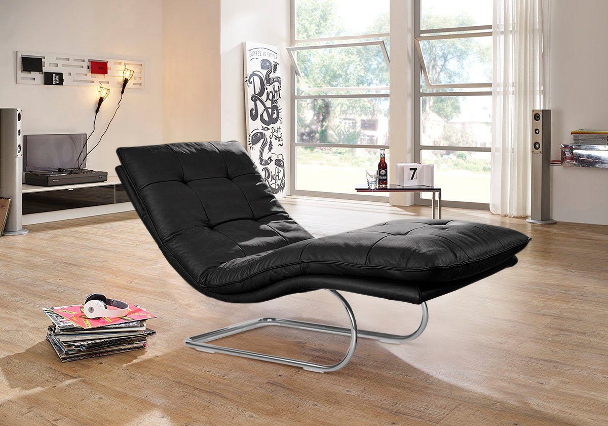 W.SCHILLIG Relaxliege daily dreams, in Waffelkissen-Optik, wahlweise mit Motor, Freischwingergestell