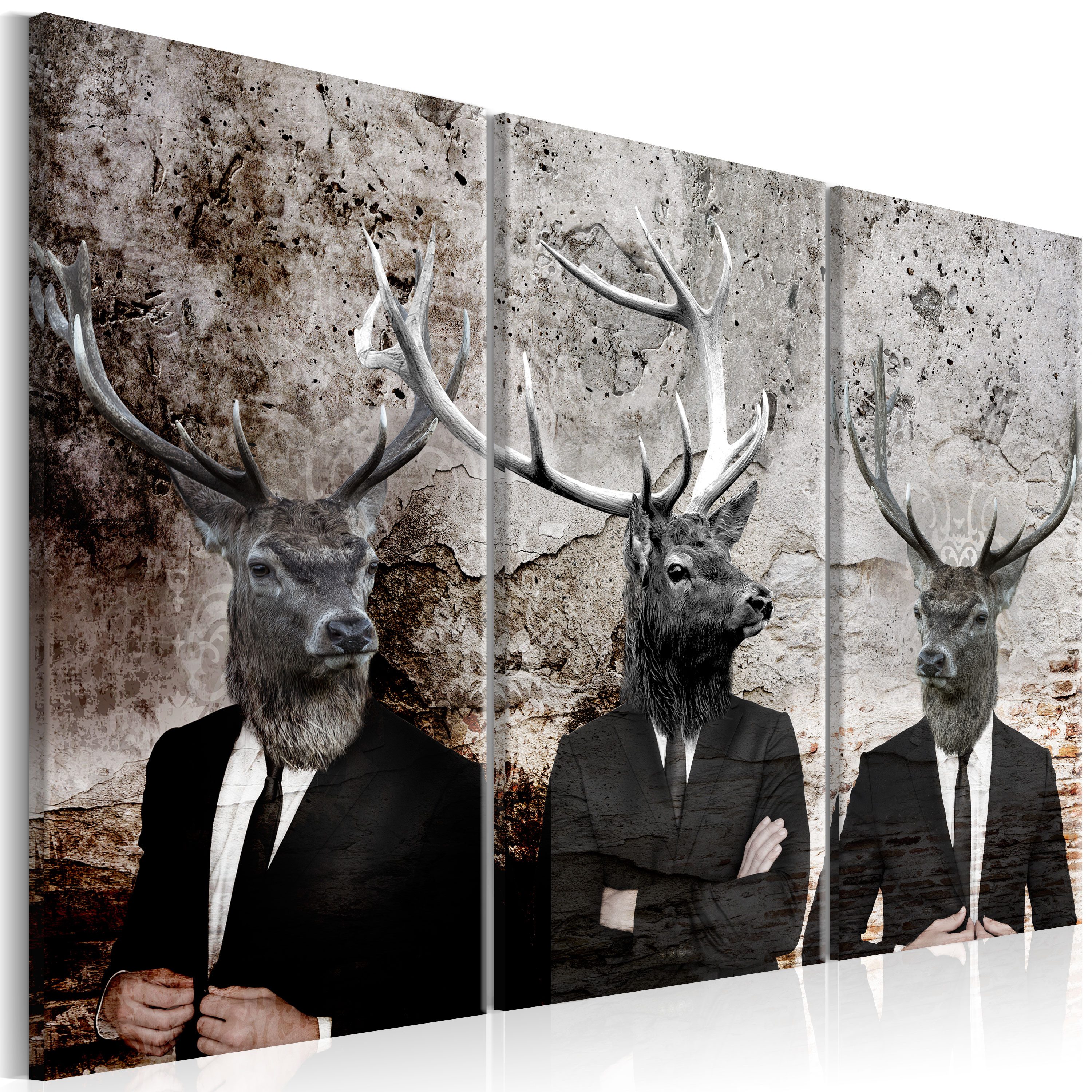 Artgeist Wandbild Deer in Suits I