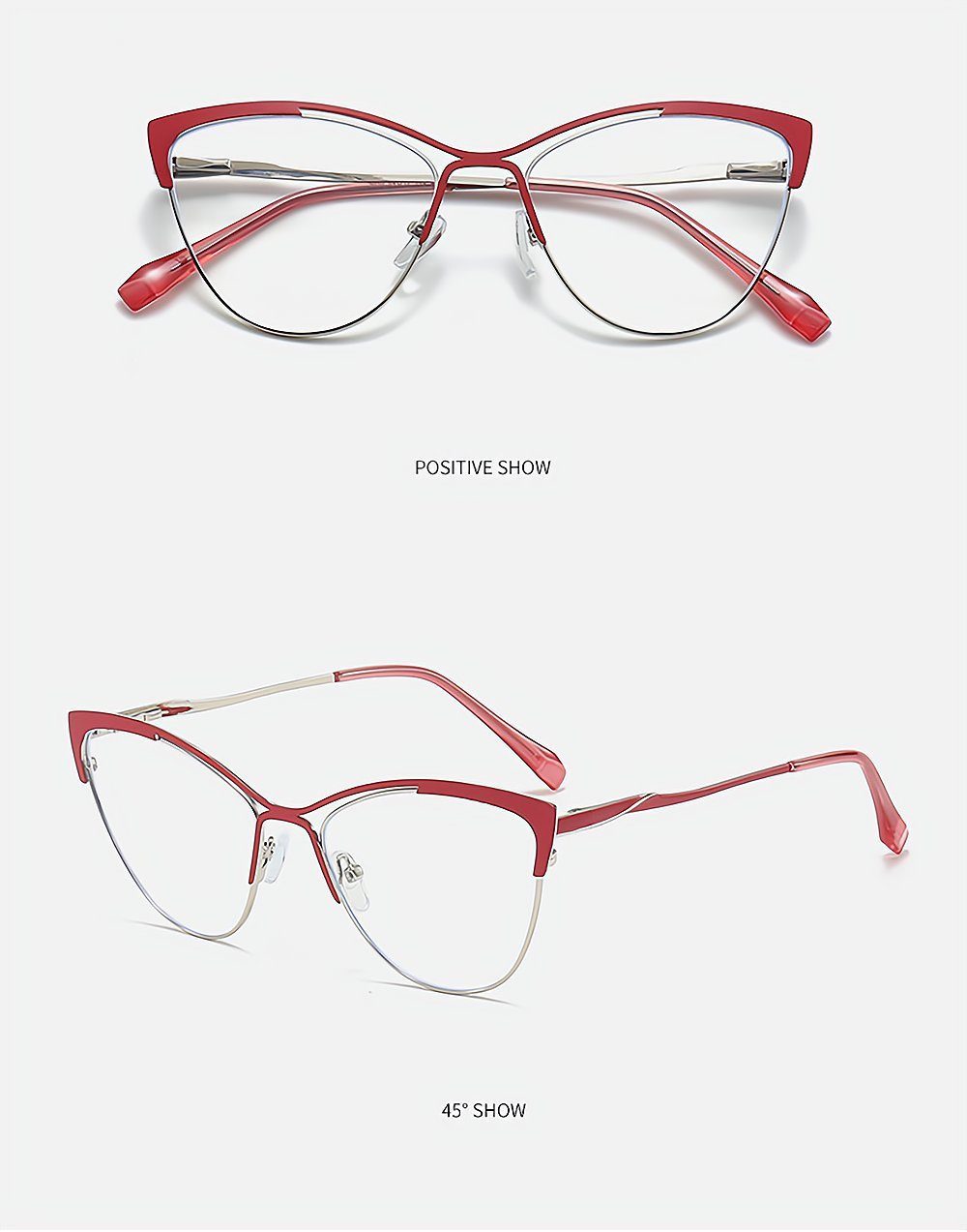 PACIEA Brille rot Arbeitsbrille, Computerbrille Blaue lichtbeständige