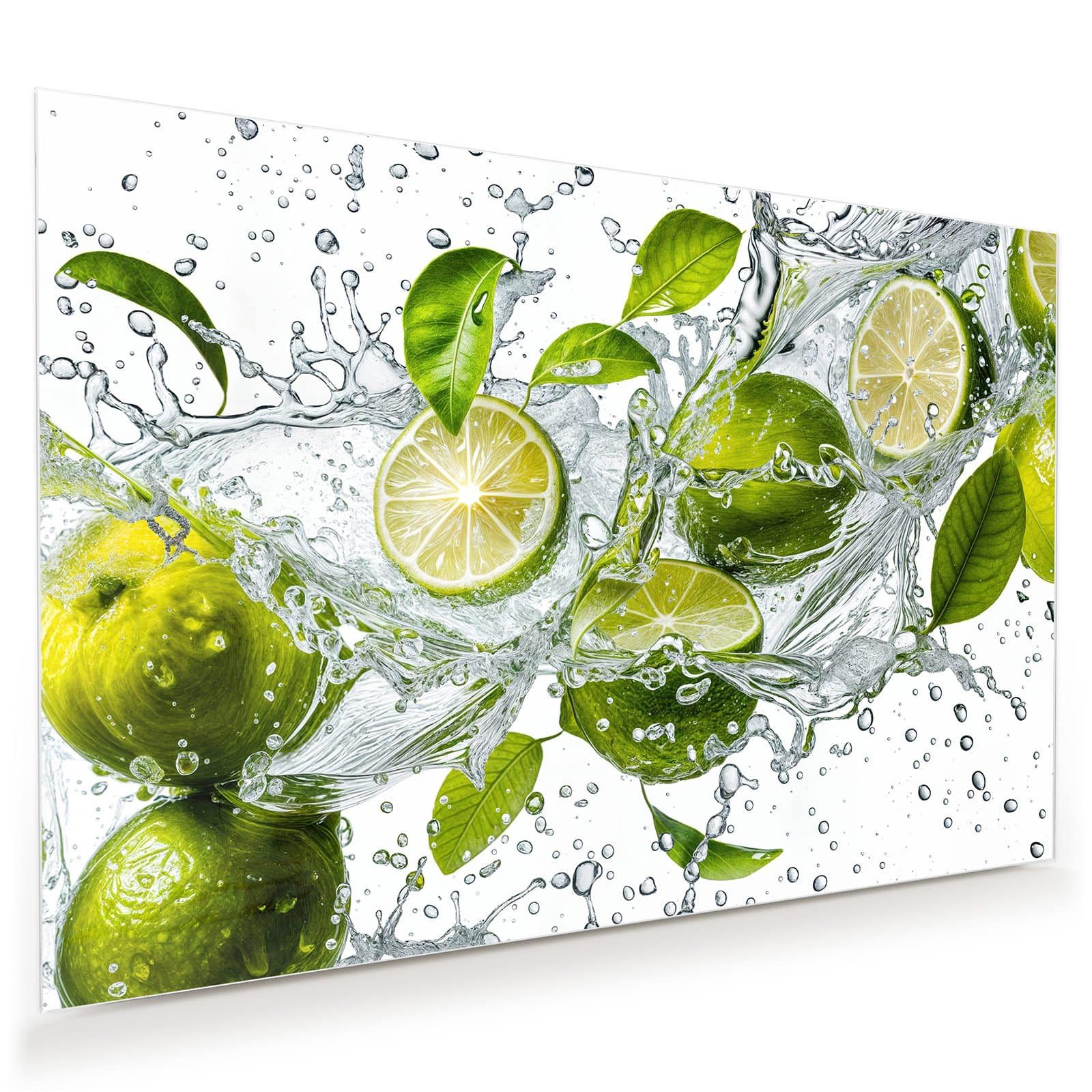 Primedeco Glasbild Wandbild Zitrusfrucht Spritzer mit günstig online kaufen