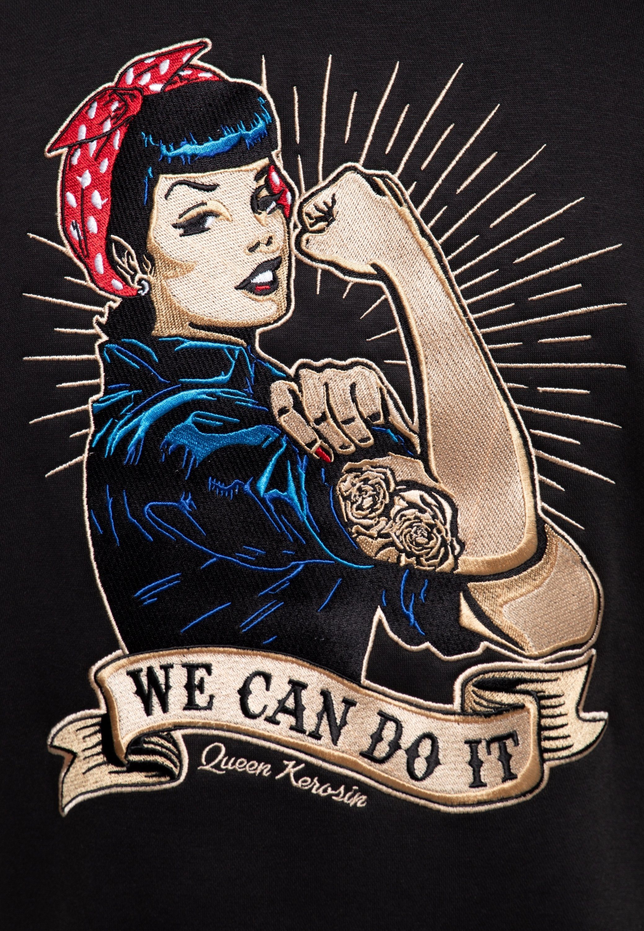 QueenKerosin Collegejacke We Can Do It (1-St) mit großer Rückenstickerei – Bild 5 von 5
