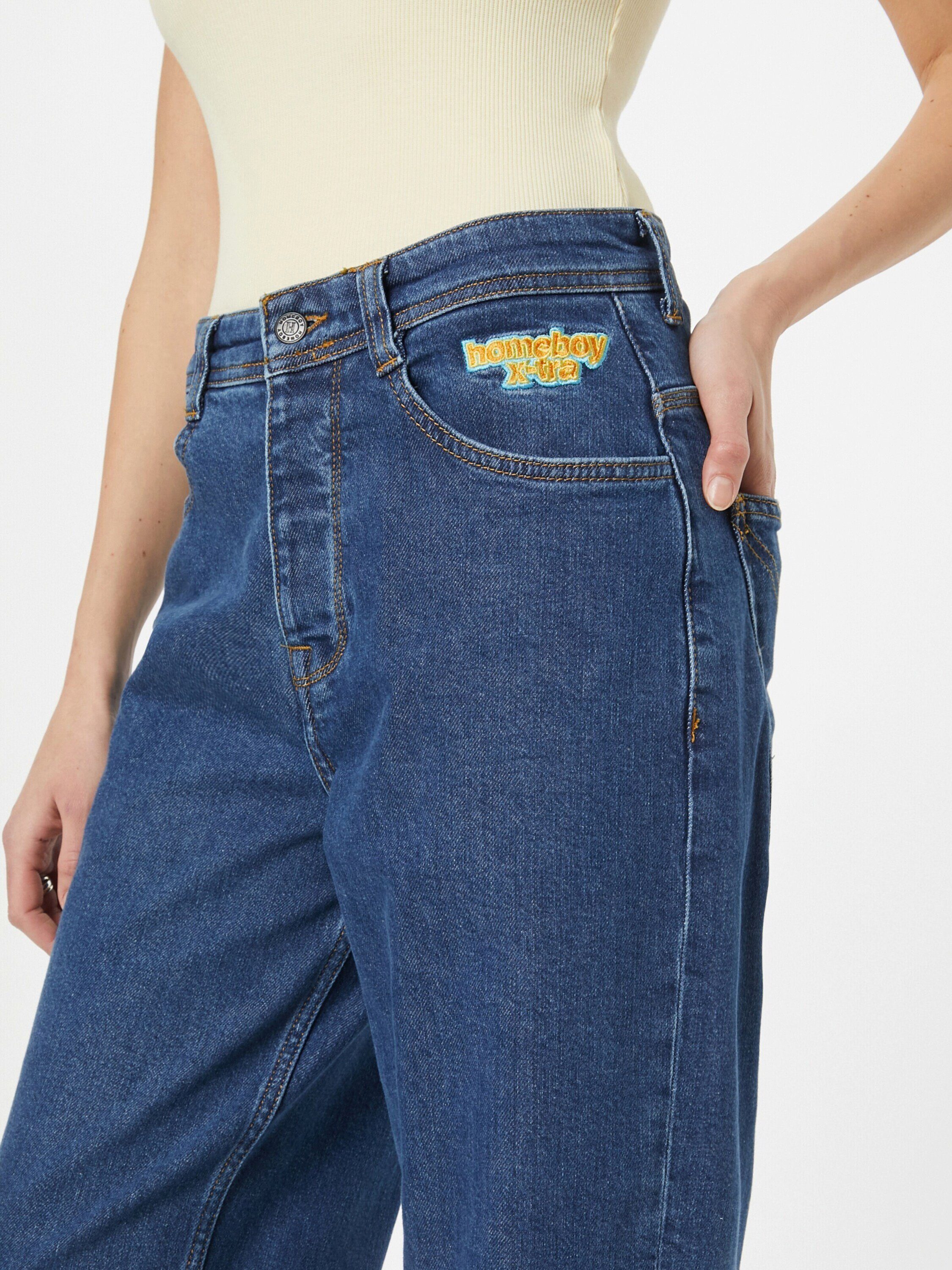 HOMEBOY Straight-Jeans X-Tra Stickerei (1-tlg)