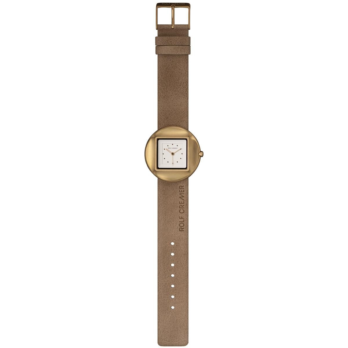 Rolf Cremer Quarzuhr Rolf Cremer Morph Unisexuhr 509000 Beige, Gold Leder, (1-tlg)