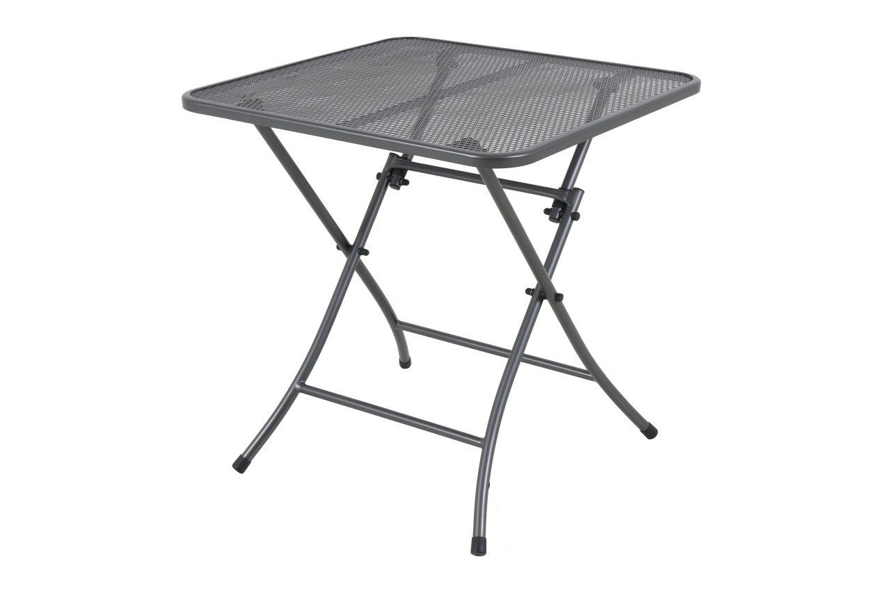 MWH Gartentisch MWH Streckmetalltisch Café Latte 70x70x72cm, Klappbar witterungsbeständig