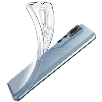 CoolGadget Handyhülle Transparent Ultra Slim Case für Xiaomi 12T, Xiaomi 12T Pro 6,67 Zoll, Silikon Hülle Dünne Schutzhülle für Xiaomi 12T / 12T Pro Hülle