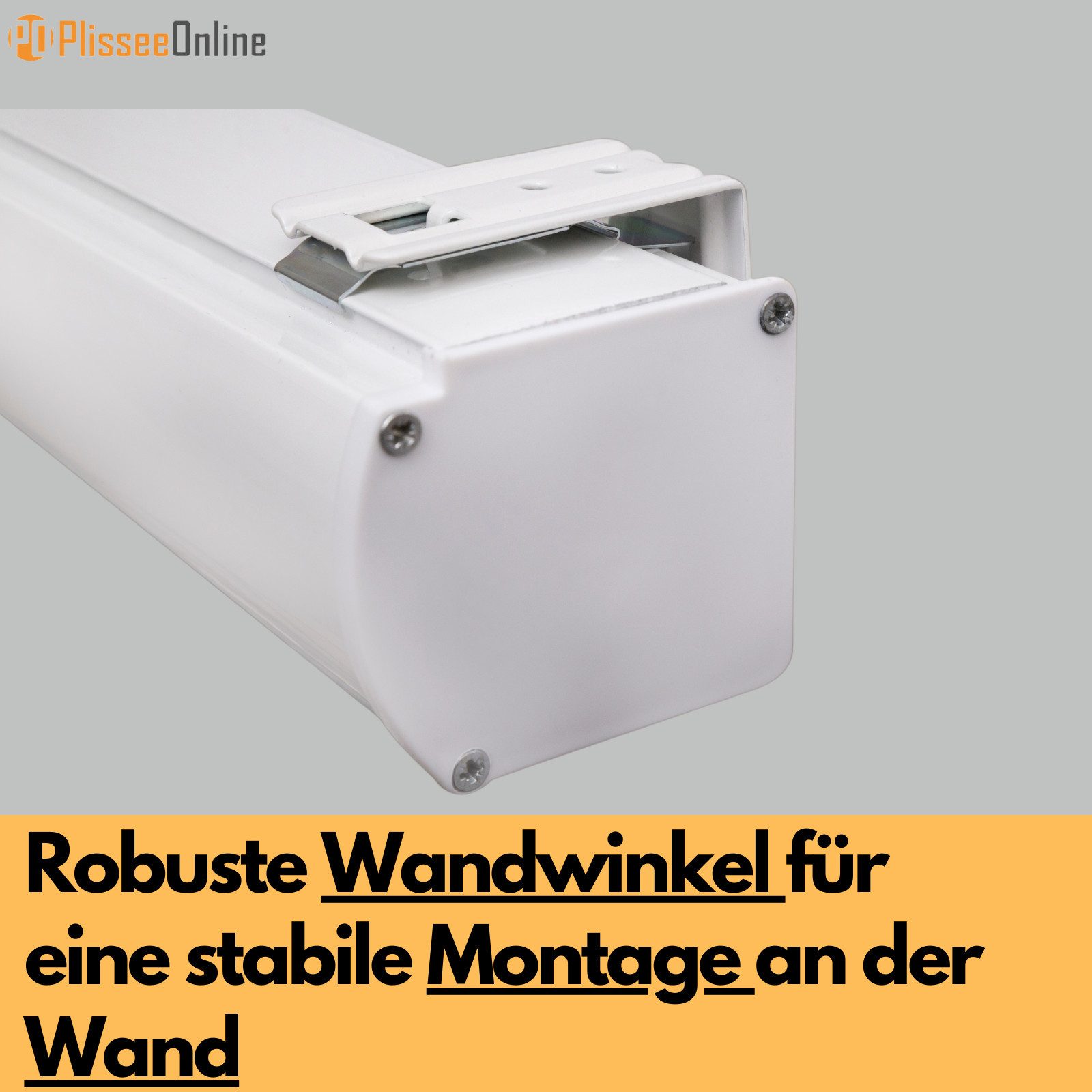 Plisseeonline Wandwinkel Winkel für Doppelrollos L Winkel für Wandmontage v günstig online kaufen