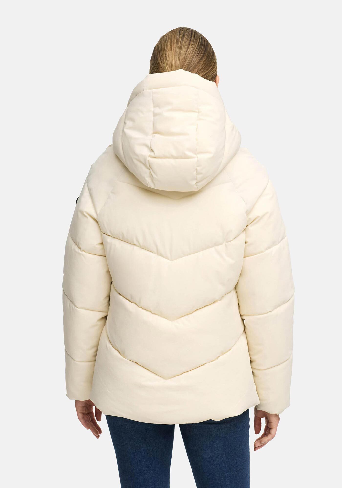 Marikoo Winterjacke Kwamee Schräg gesteppte Winterjacke mit fester Kapuze – Bild 4 von 5