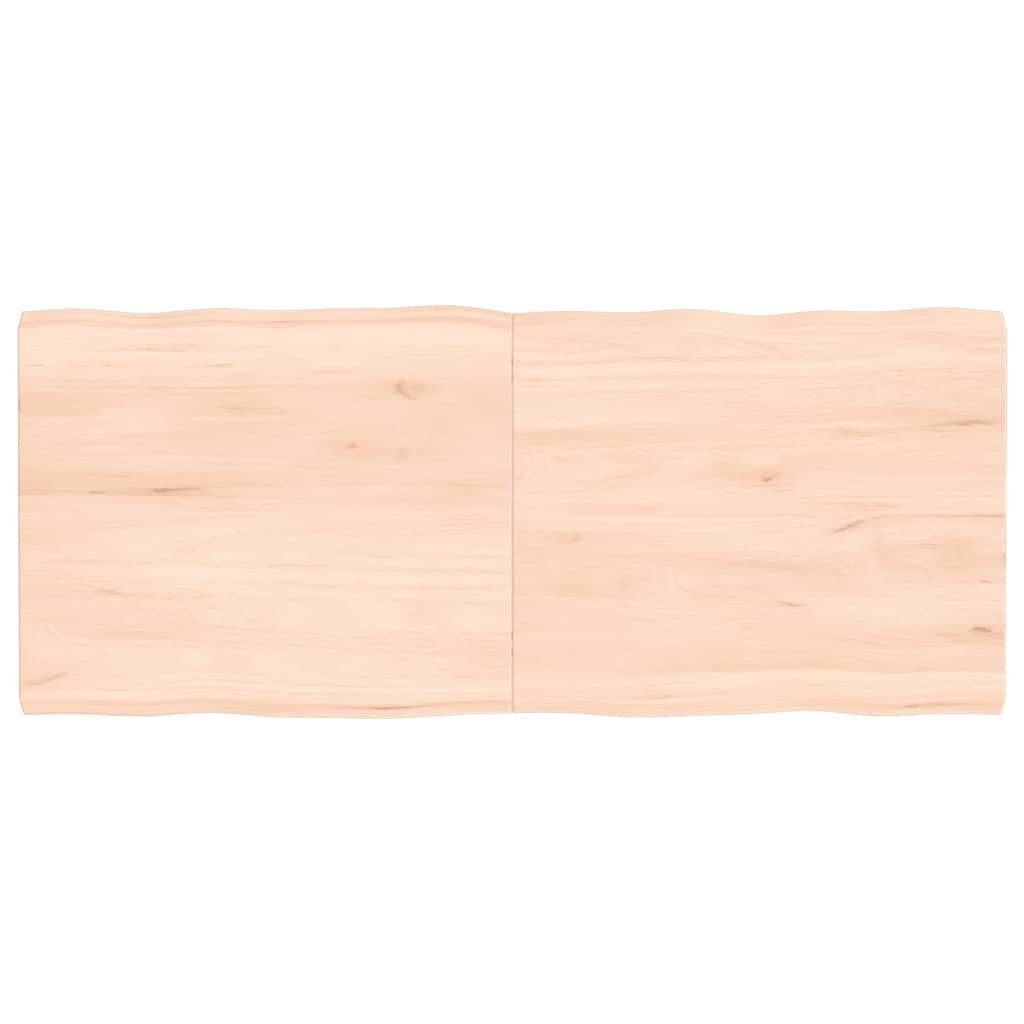 Massivholz Tischplatte 120x50x(2-4) Baumkante (1 cm Unbehandelt furnicato St)