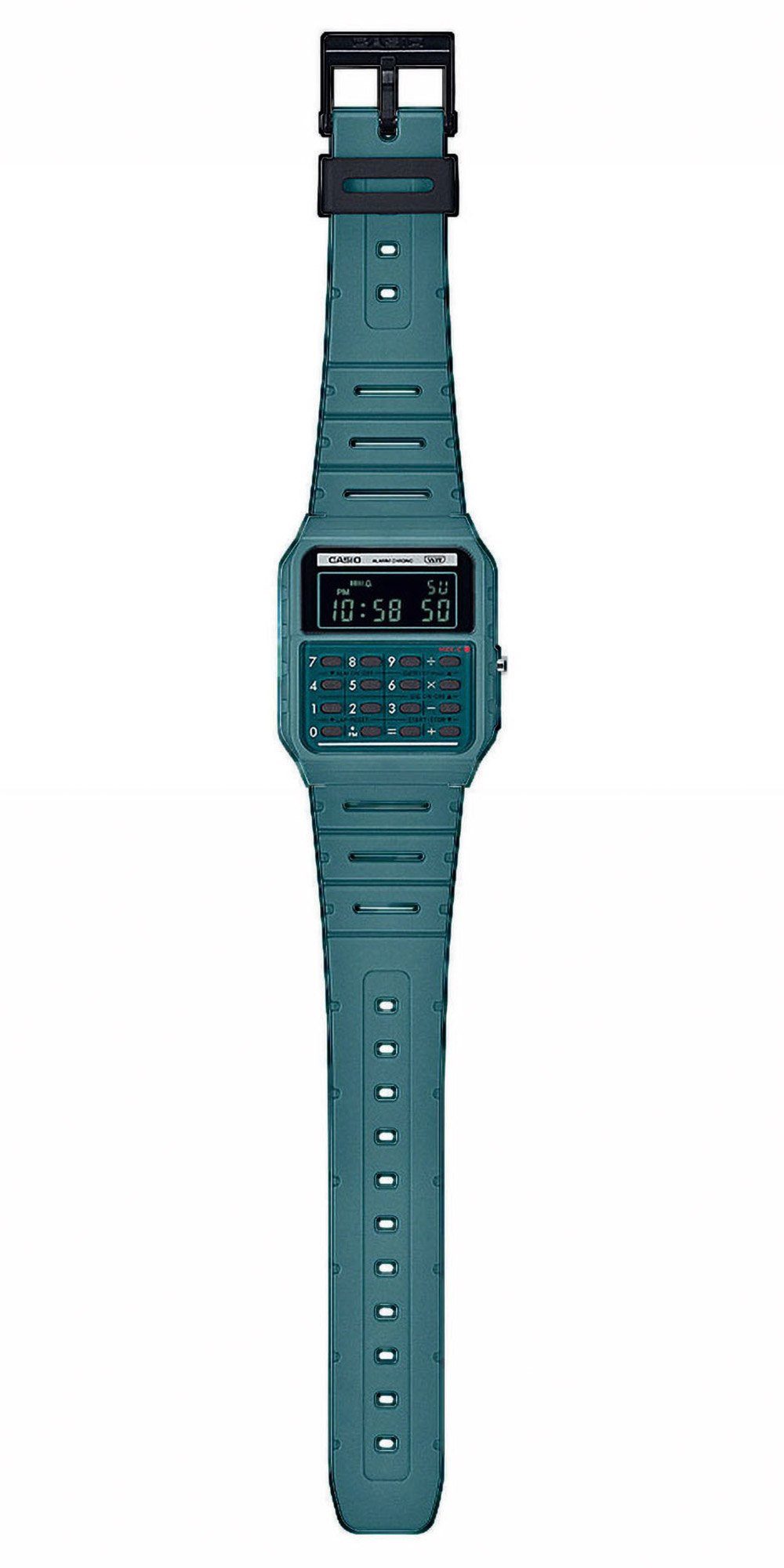 CASIO VINTAGE Digitaluhr mit Taschenrechner Vintage Edgy Petrol günstig online kaufen