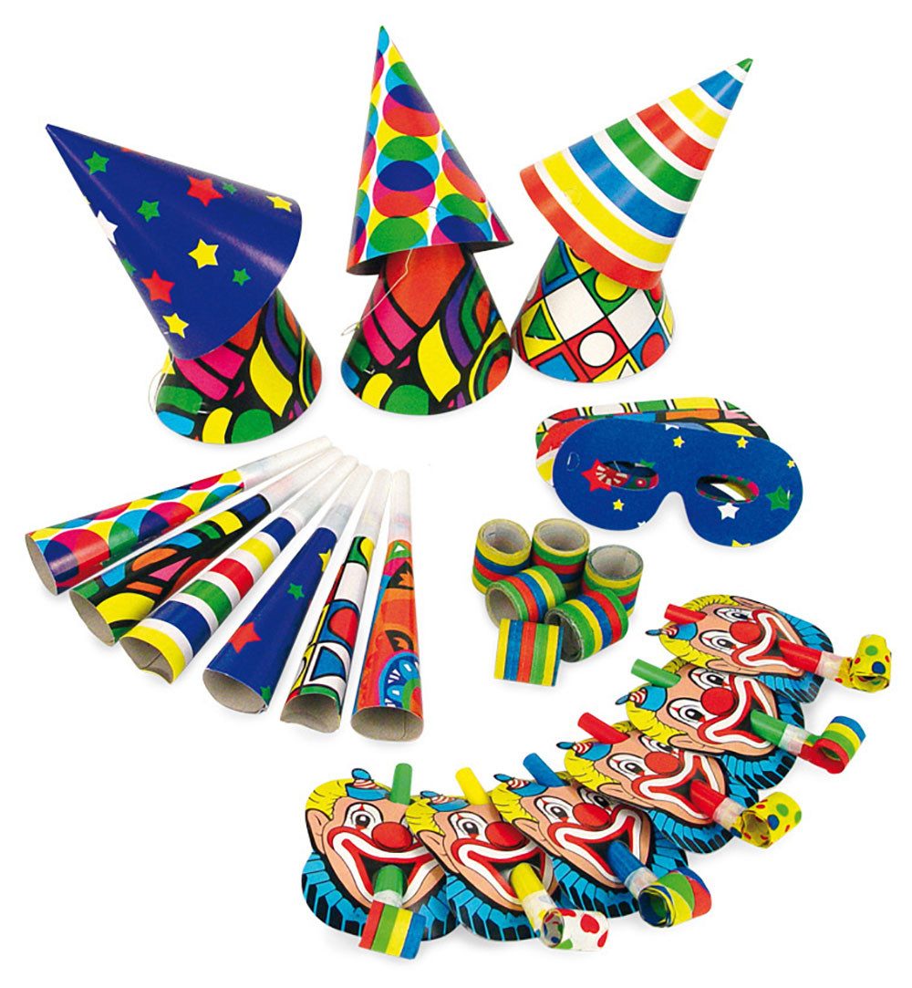 Fries Verkleidungsmaske 30-tlg Party Меню Hütchen Silvester Geburtstag Karneval Fasching, (30-tlg), 30-Tlg Set