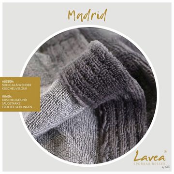 Bademantel »Bademantel Madrid«, Lavea, mit Kaputze, mit Gürtel, mit Taschen