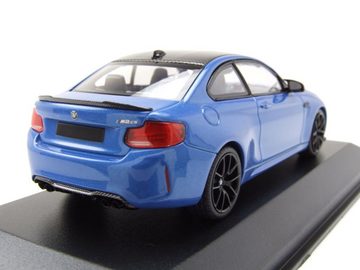Minichamps Modellauto BMW M2 CS 2020 blau mit schwarzen Felgen Modellauto 1:43 Minichamps, Maßstab 1:43