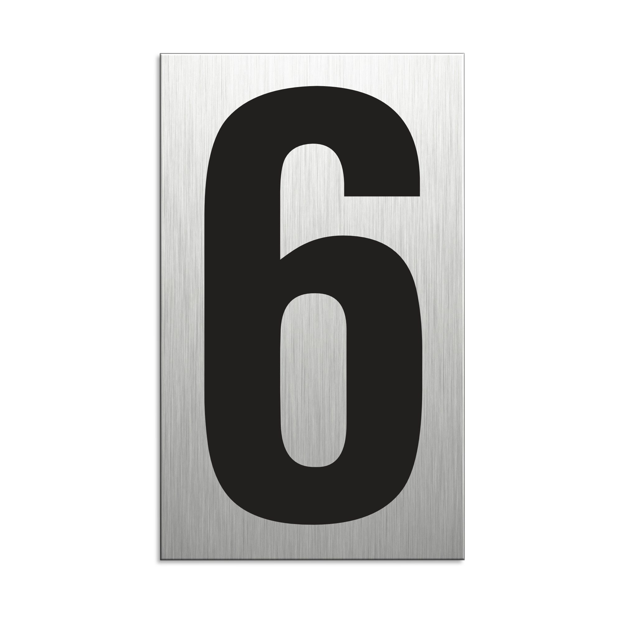 OFFORM DESIGN Hinweisschild Zahl Nummer beliebig kominierbar Aluminium selbstklebend 100x60 mm