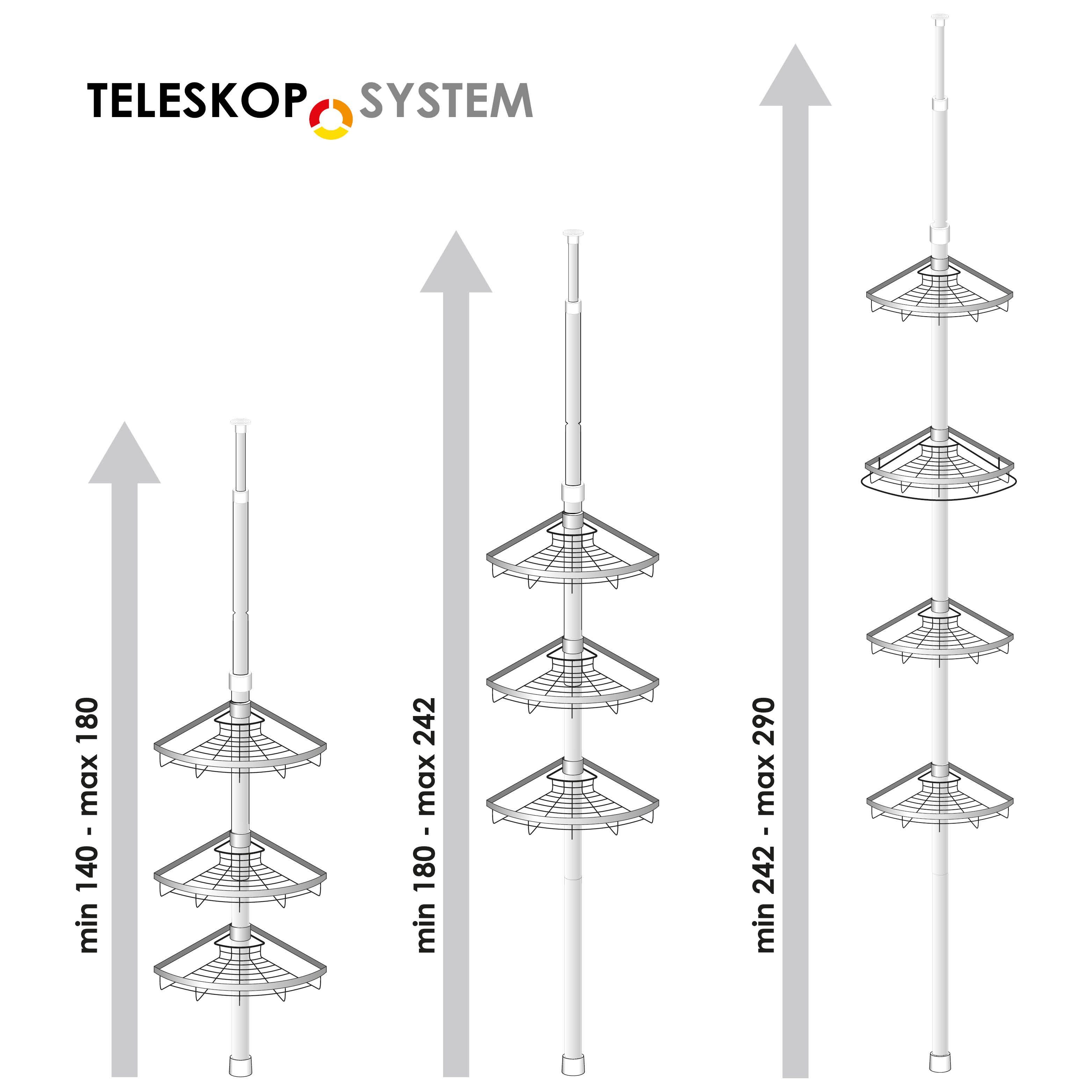 bis max. ca. bremermann Teleskopregal cm Teleskop-Stange 290