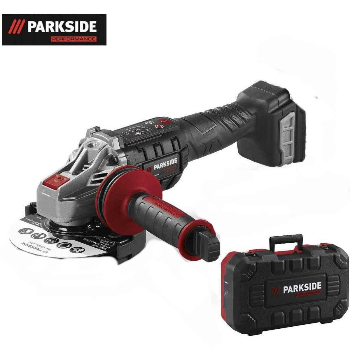 PARKSIDE PERFORMANCE® Akku-Winkelschleifer Akku Winkelschleifer PWSAP 20-Li F6 ohne Akku, Ladegerät
