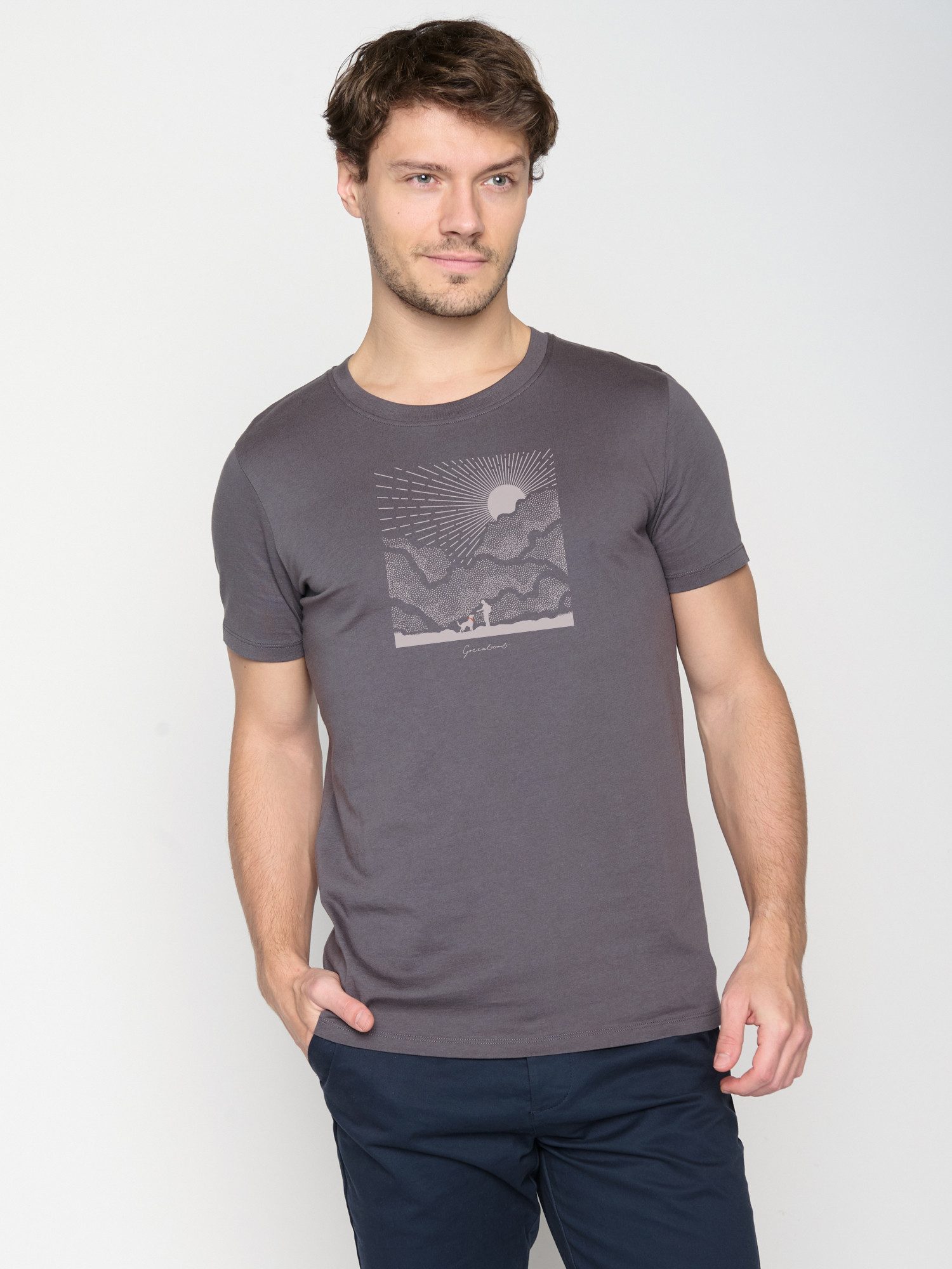 GreenBomb T-Shirt Guide Nature Friends Motiv Natur (1-tlg., 1) klassischer Schnitt, tailliert, Rundhalsausschnitt, Bio-Baumwolle