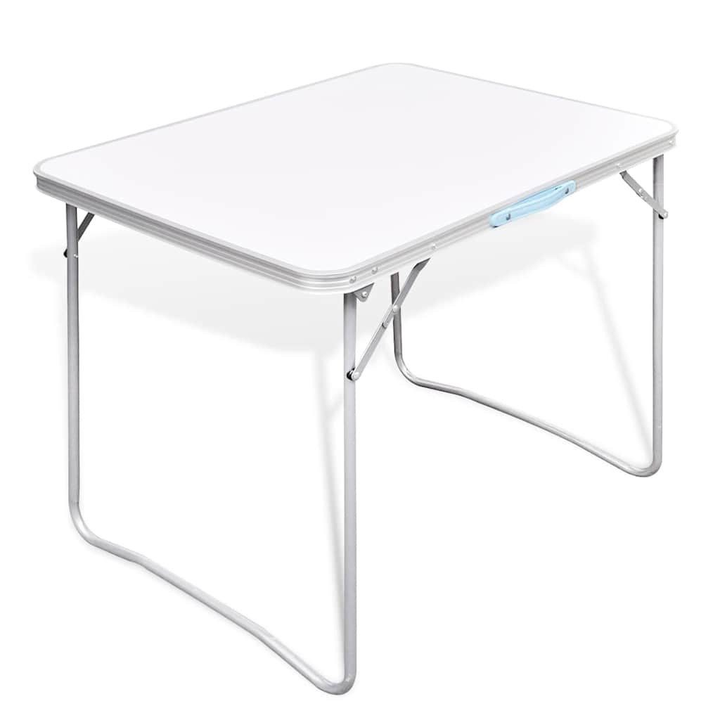 vidaXL Campingstuhl Campingtisch zusammenklappbar mit Metallrahmen 80 x 60 cm