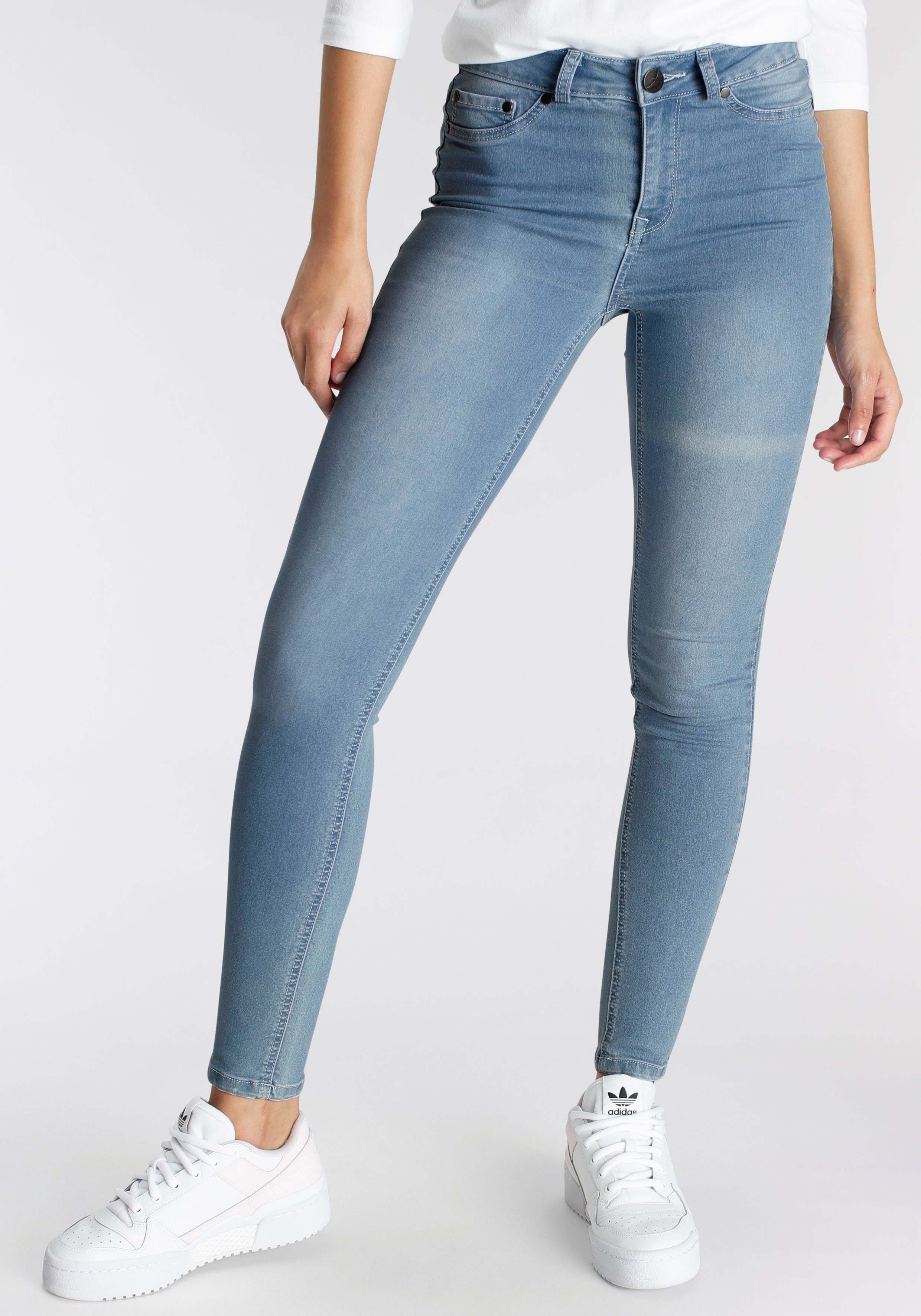 bleached Stretch Waist High Ultra Arizona Skinny-fit-Jeans