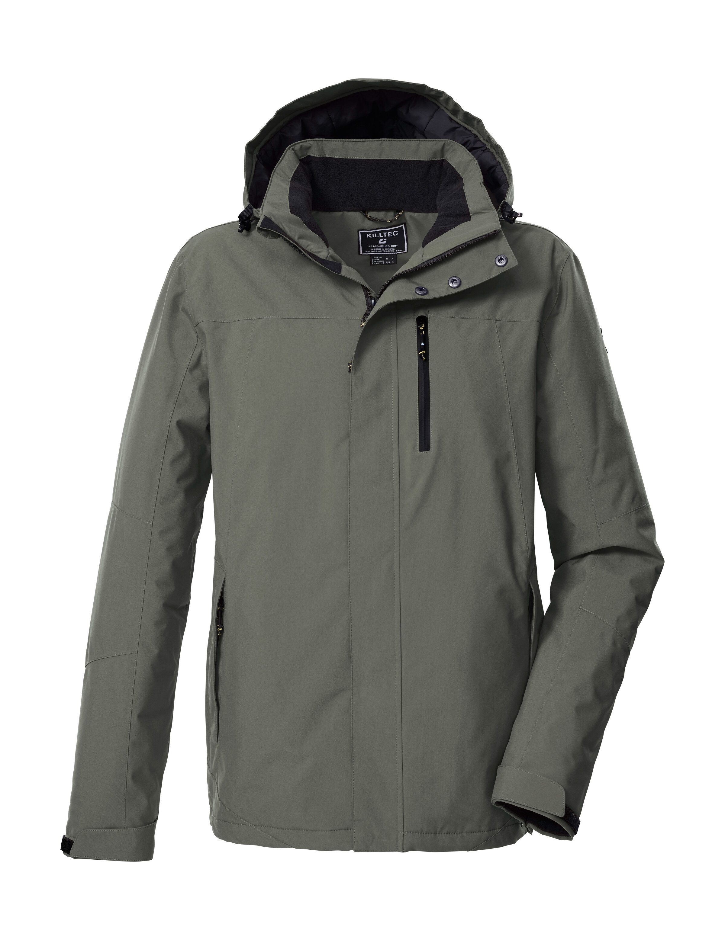 Killtec Funktionsjacke KOW 90 MN JCKT Wasser- und winddicht, atmungsaktiv, abnehmbare Kapuze, viele Taschen