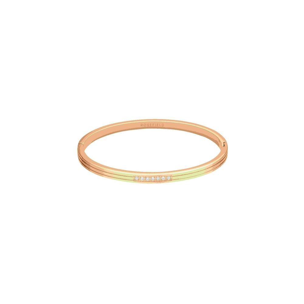 ROSEFIELD Armreif ROSEFIELD Замкнутые браслеты Striped Bangle with Crystals Gold JBSCG-J1037