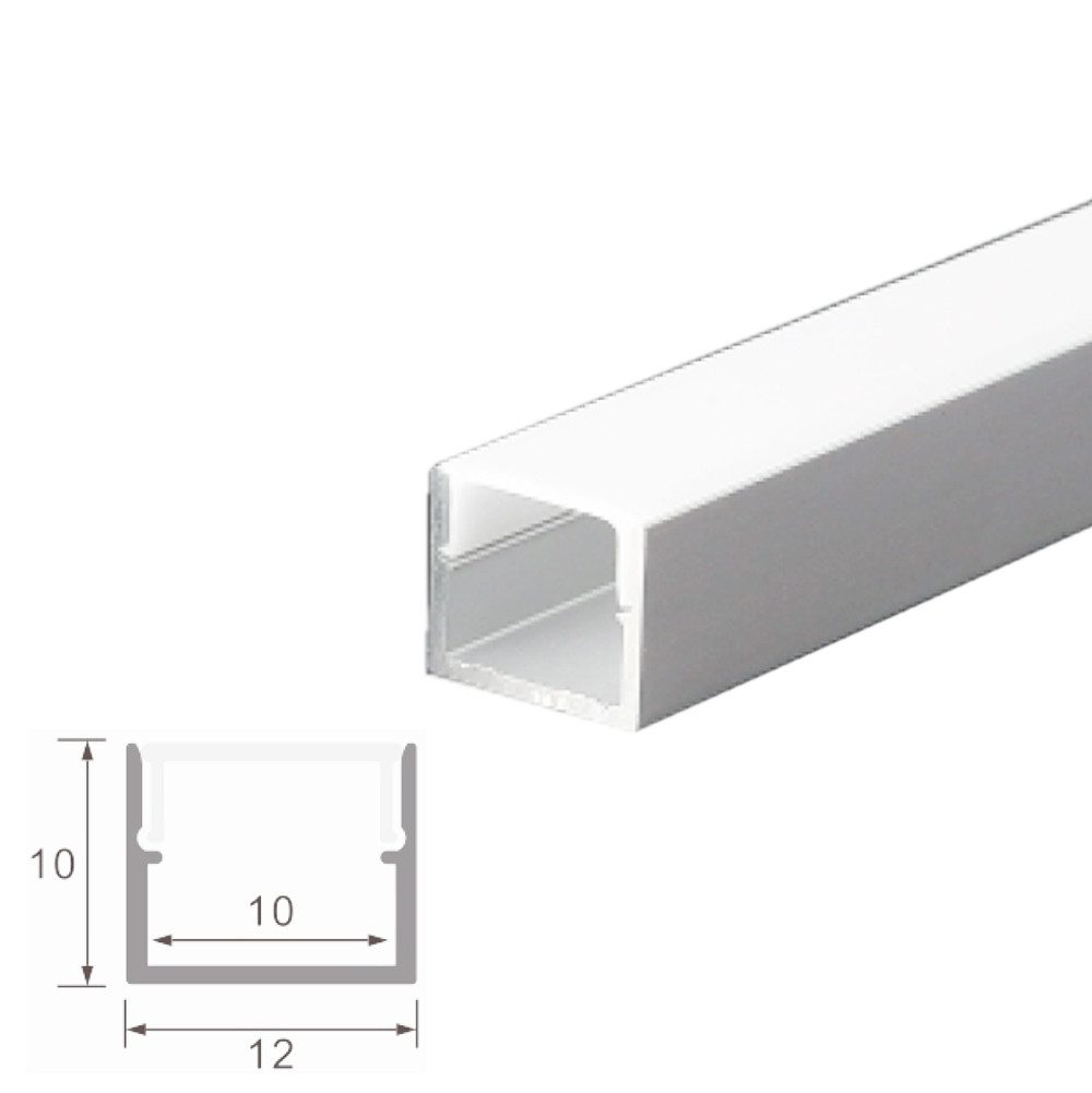 ENERGMiX LED-Stripe-Profil 2 Meter Alu Profile Alu Schiene Profil mit Milchglas Abdeckung Kanal, Profil Kanal LED Leiste 200cm inkl. Clips und Endkappen