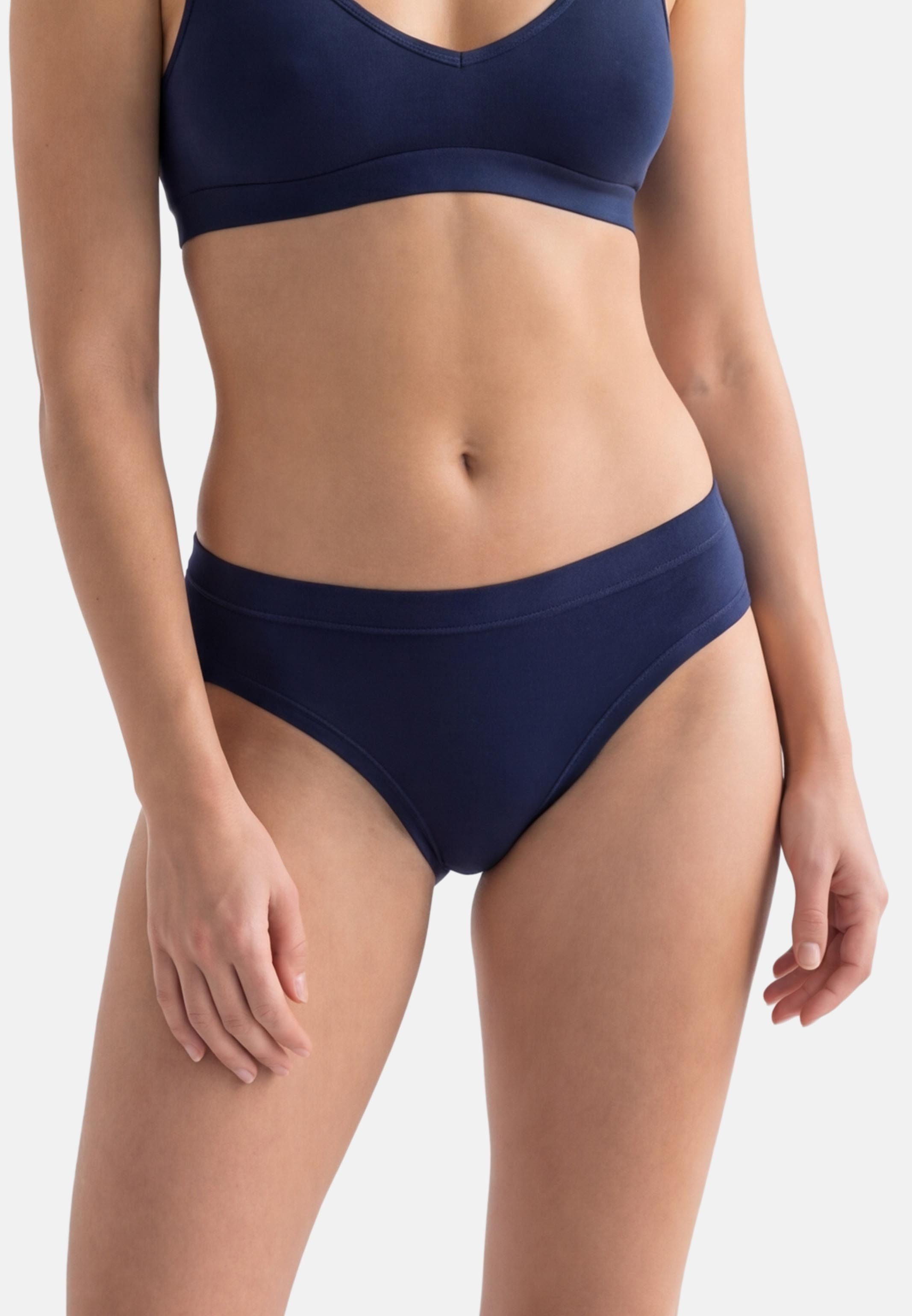 conta Hüftslip 6er Pack Feinripp (Spar-Set, 6-St) Hüftslip - Baumwolle - Blickdicht - Komfortabler Weichbund