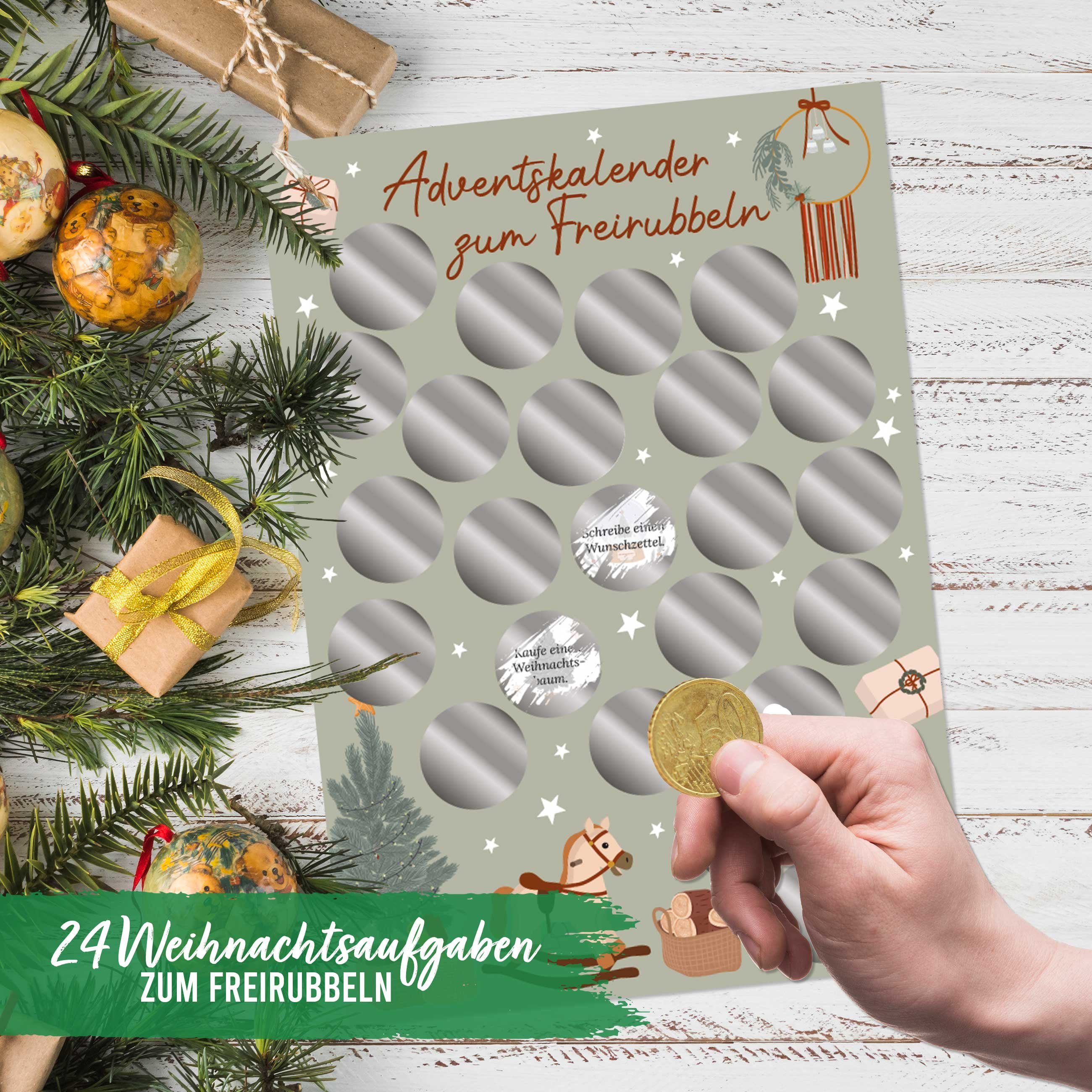 PAPIERDRACHEN Adventskalender Adventskalender zum Freirubbeln