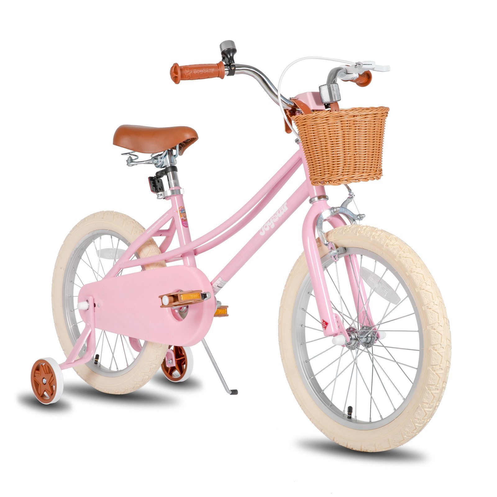 JOYSTAR Kinderfahrrad 12/14/16/18/20 Mädchenfahrrad für 2-13 Jahre alte Kinder, 12" 14" 16" Kinderfahrrad mit Stützrädern & Korb, 20 Zoll mit Ständer