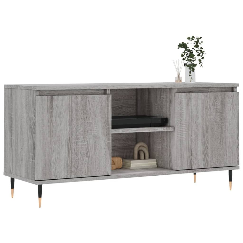 vidaXL TV-Schrank TV-Schrank Grau Sonoma 104x35x50 cm Holzwerkstoff (1-St) günstig online kaufen