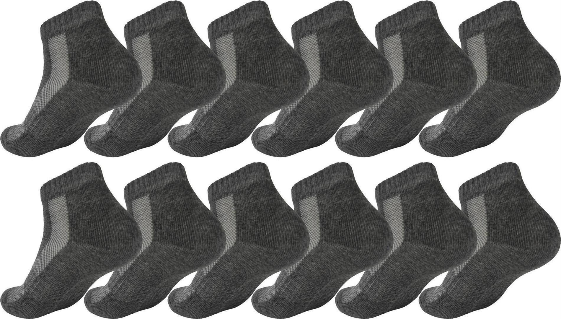 Sportsocken 12 Paar Sport Frottee Sneaker Socken Herren Damen Quarter Socks Kurzso