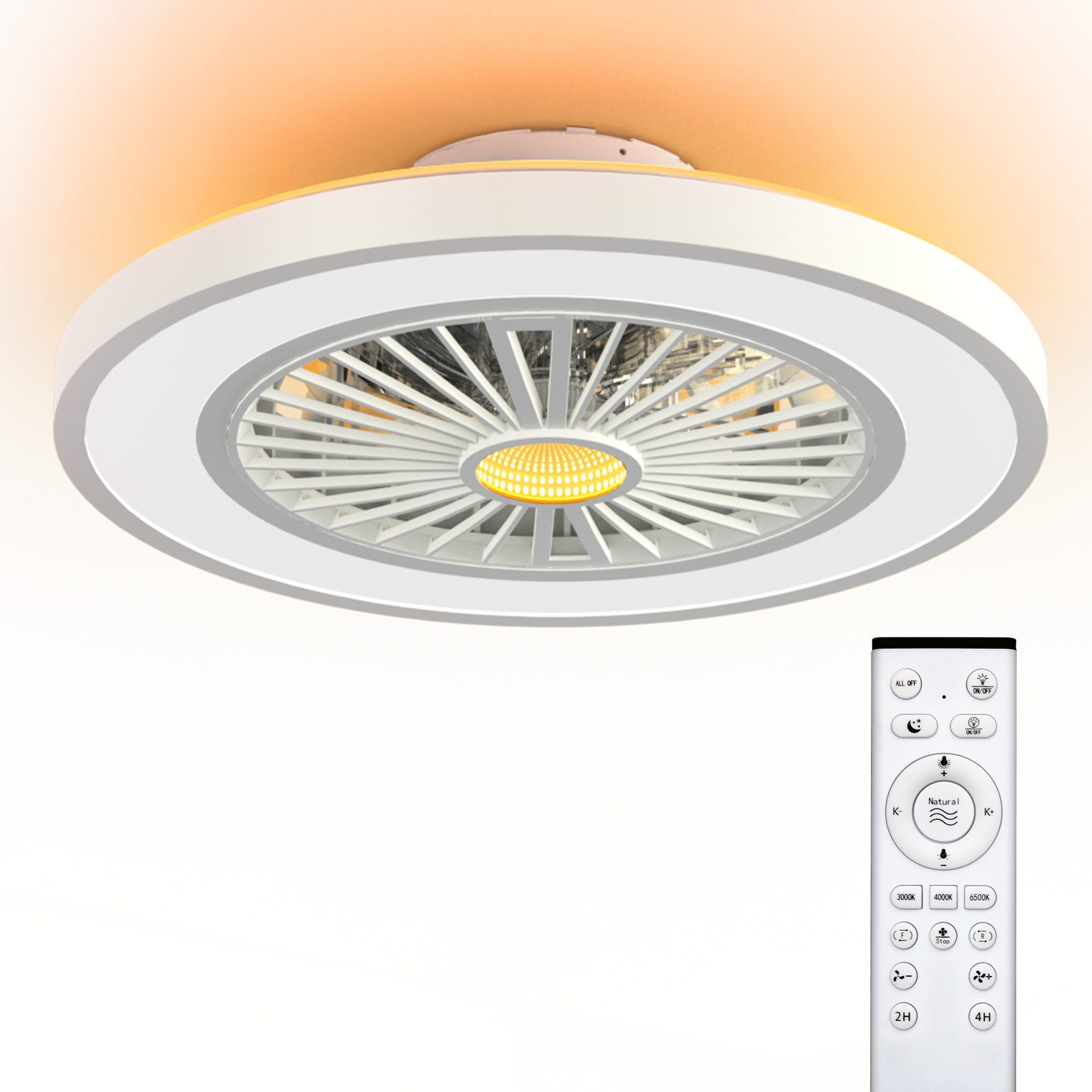 Tukrool Deckenventilator 54cm Deckenventilator mit LED günstig online kaufen