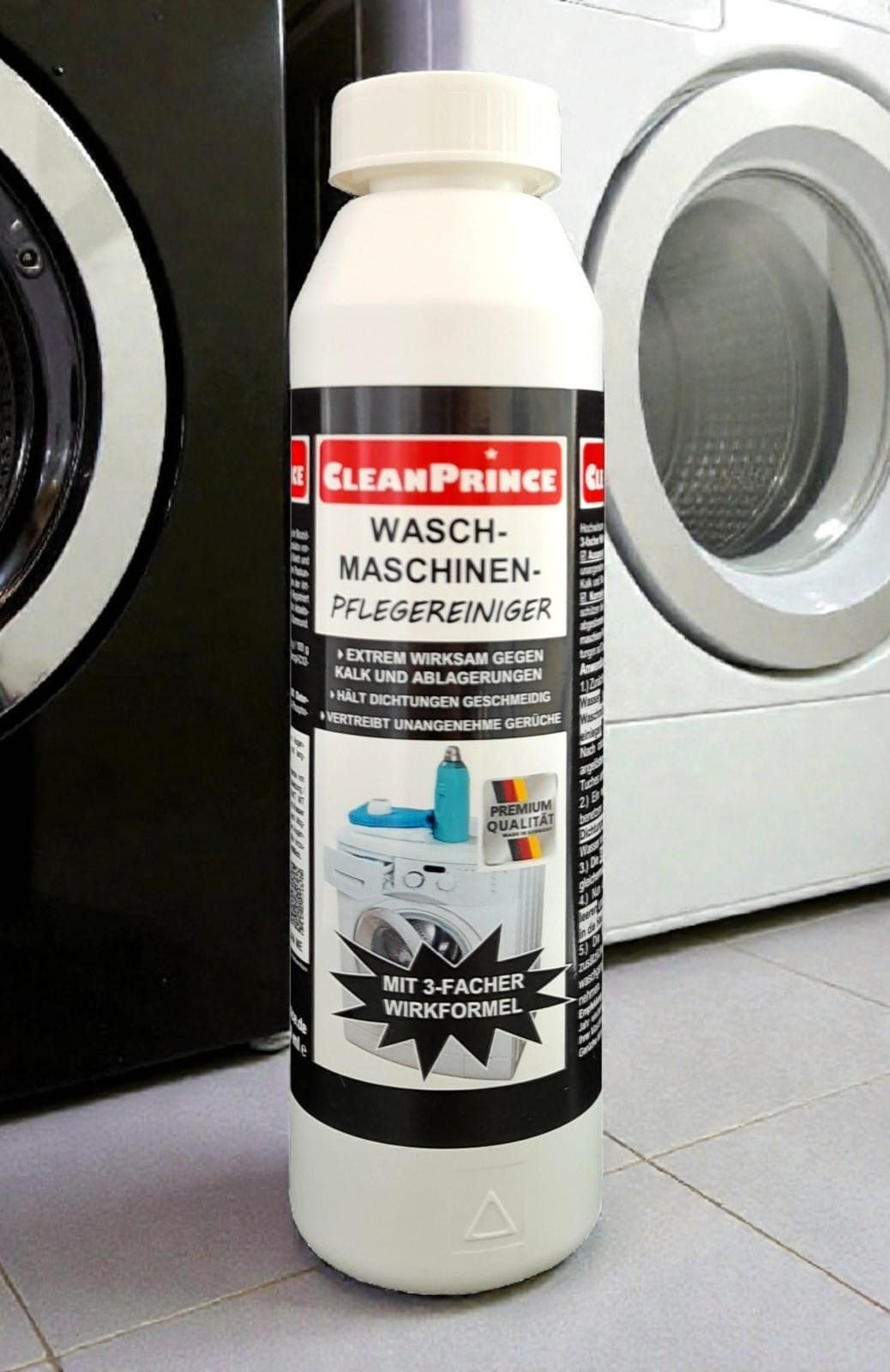 CleanPrince Waschmaschinenreiniger Maschinenreiniger Waschmaschine Waschmaschinenpflege (hält Dichtungen geschmeidig, extrem Wirksam gegen Kalk und Gerüche)