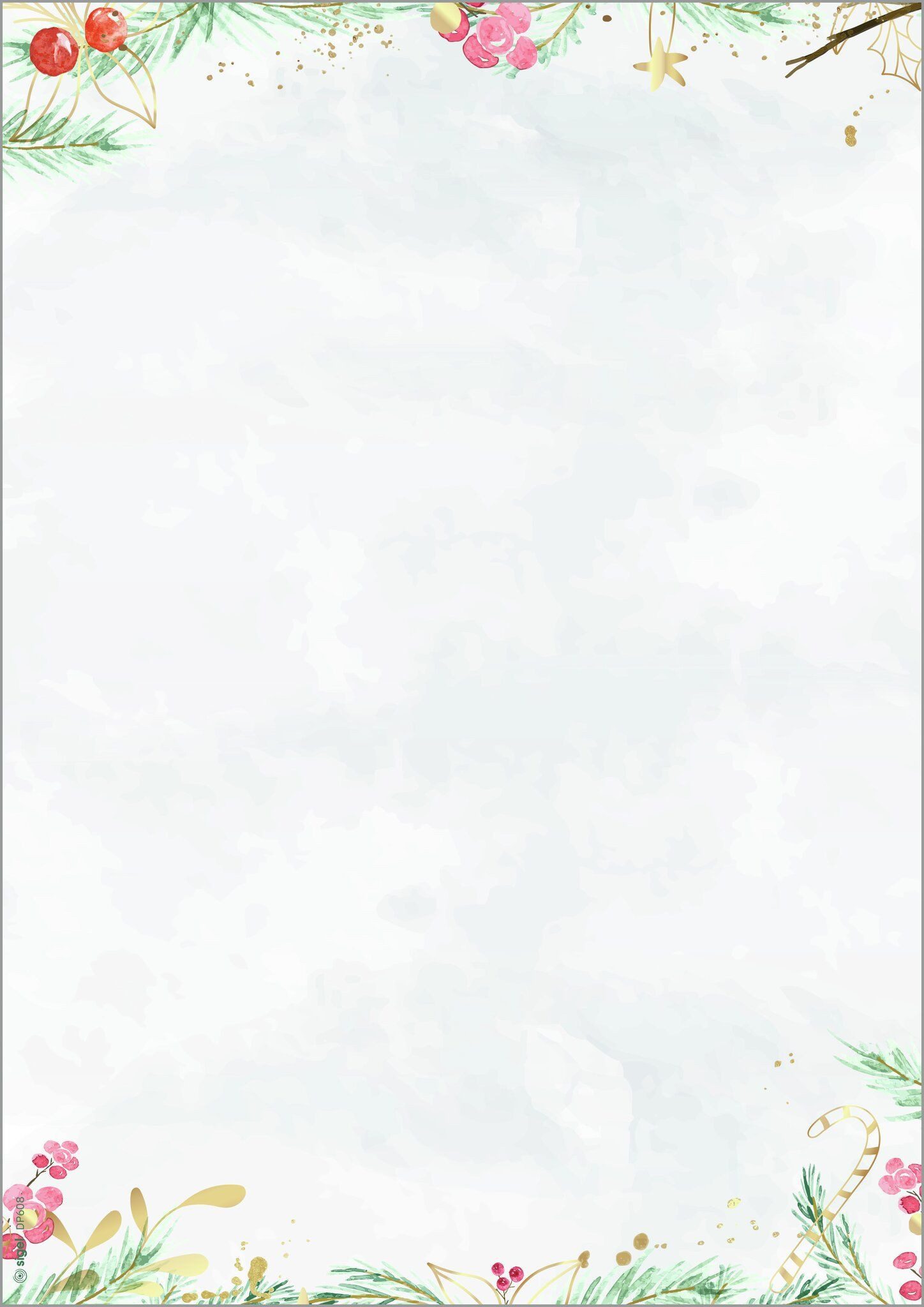 Sigel Motivpapier SIGEL DP608 Weihnachts-Motiv-Papier - Tannenzweige - grau - 90 g/m² -