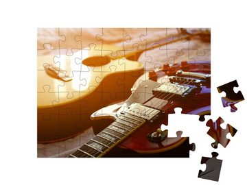 puzzleYOU Puzzle E-Gitarre und Akustikgitarre, 48 Puzzleteile, puzzleYOU-Kollektionen Musik, Menschen
