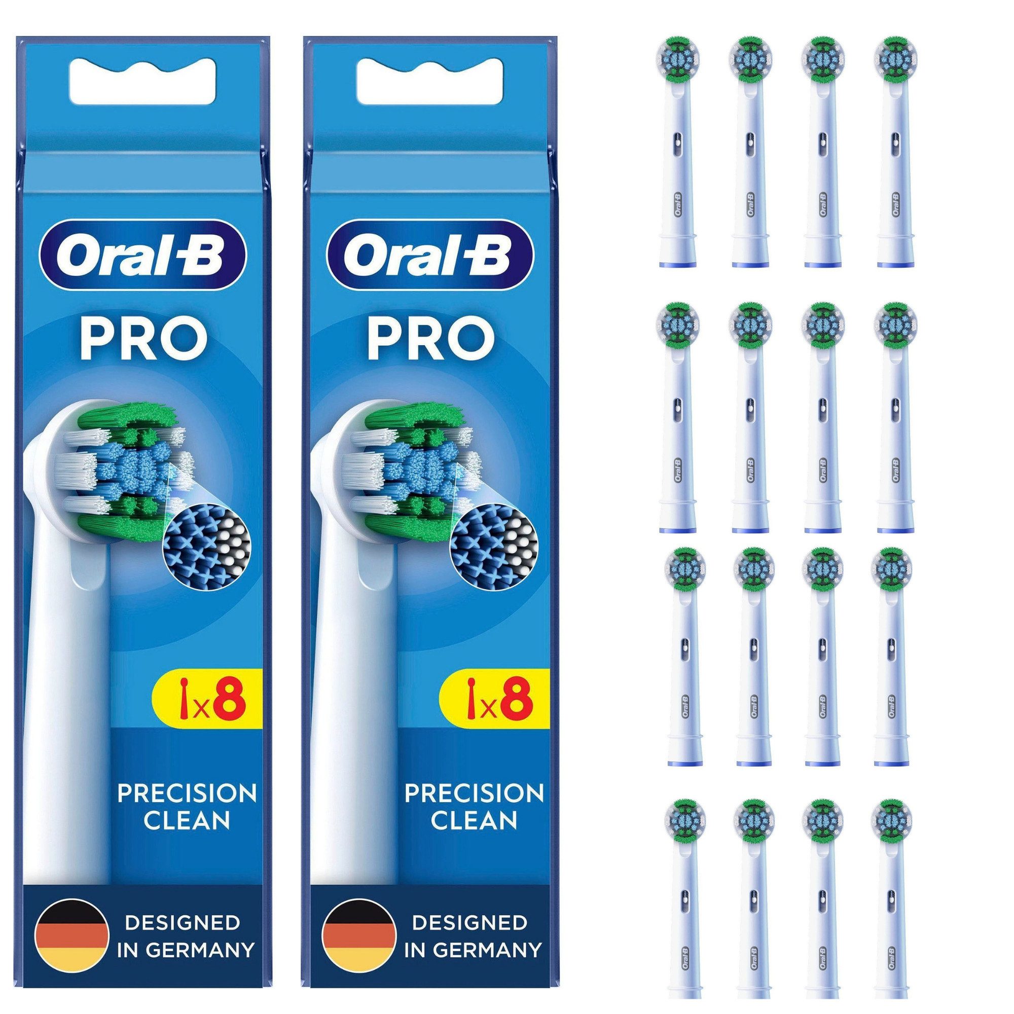 Oral-B Aufsteckbürsten Precision Clean Pro, 100% mehr Plaque Entfernung