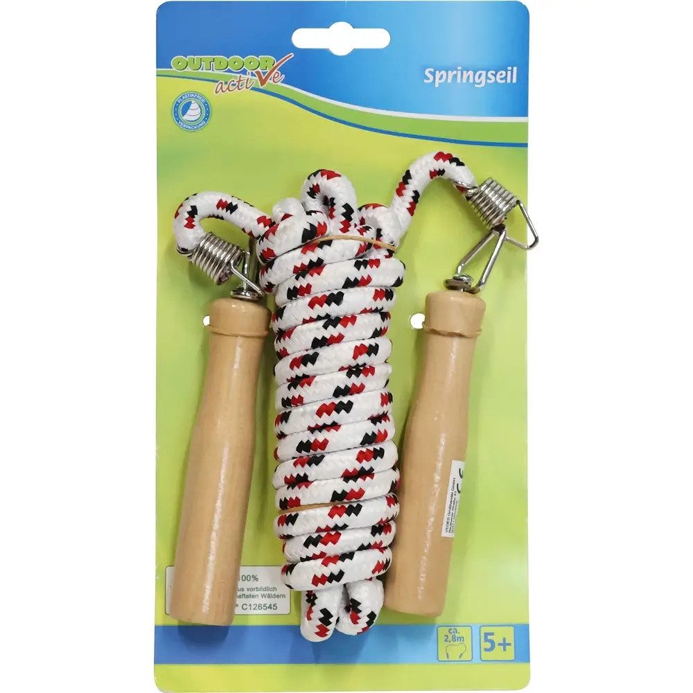 Springseil Outdoor active Springseil mit Holzgriffen, Länge 280 cm