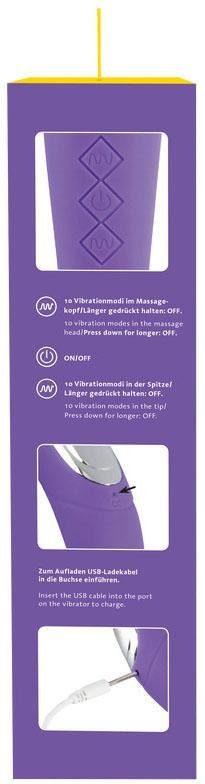 Wand Massager Dual Vibe Smile Rechargeable Motor