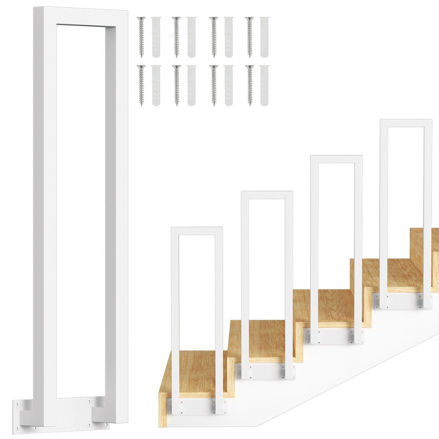 Clanmacy Treppengeländer U-förmige Eisen Handlauf Geländer Seitliche Montag günstig online kaufen