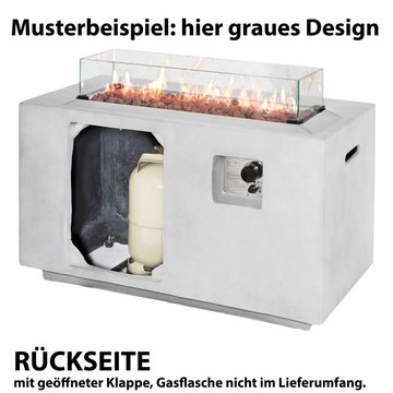 Amare home Feuerstelle Gasfeuerstelle Feuertisch outdoor rechteckig, (106 x 59 x 51 cm)