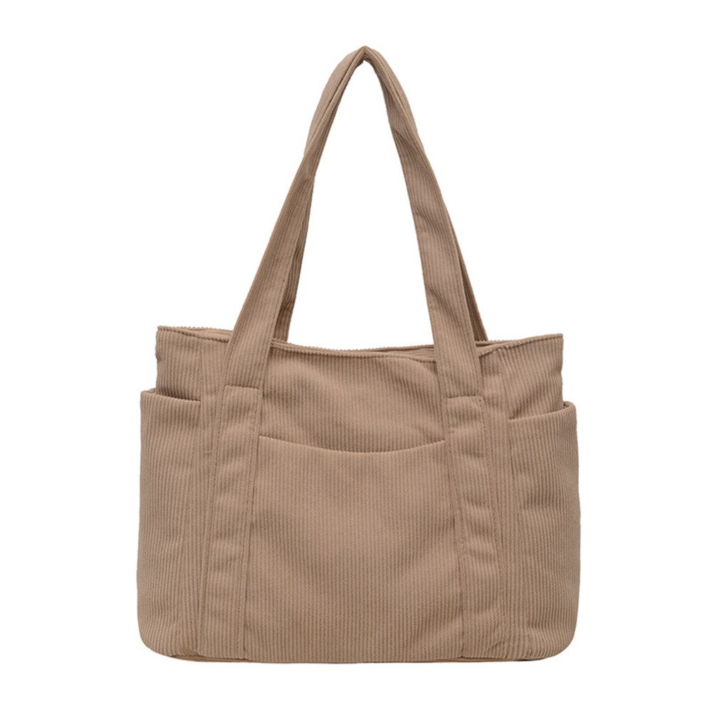 Coonoor Schultertasche Cord Tasche Damen,Tote Bag,Handtasche,Shopper Tasche Laptoptasche, für Bummeln Arbeit Schule Gym Halloween Weihnachtsgeschenk