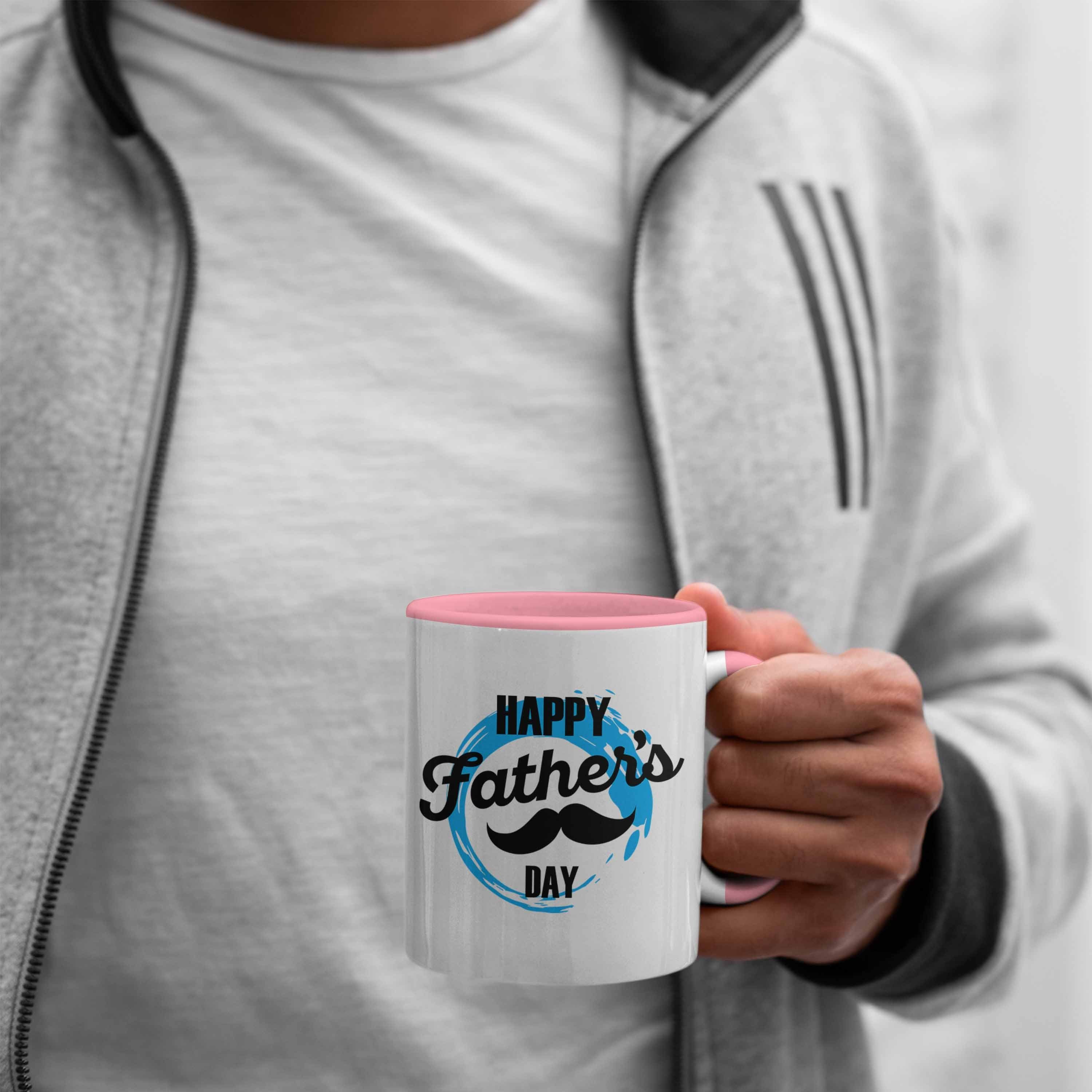 Tasse den Tasse Trendation Father's Happy für Papa Vatertag für Geschenk Day Rosa