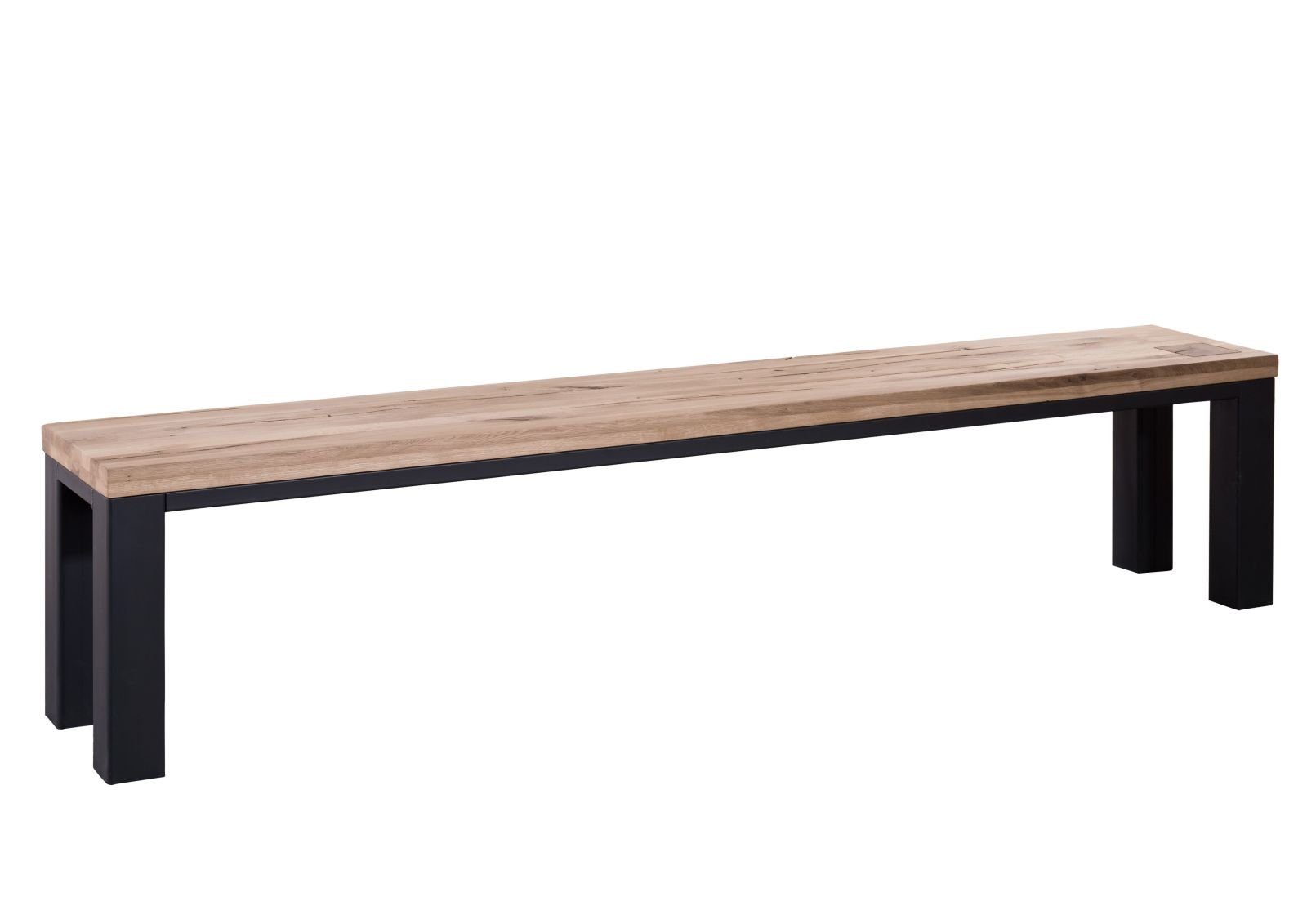 Massivmoebel24 Bank (Bank Wildeiche 200x35x45 bianco geölt VILLANDERS #225), Bank Wildeiche 200x35x45 bianco geölt VILLANDERS #225