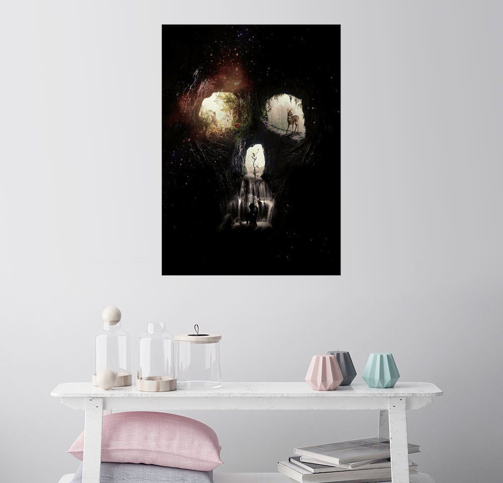 Posterlounge Wandbild Ali Gulec Cave Skull Otto