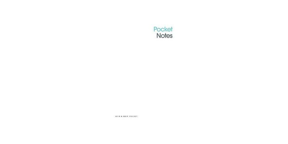 Kein & Aber Verlag Notizbuch Pocket Notes Aquamarin