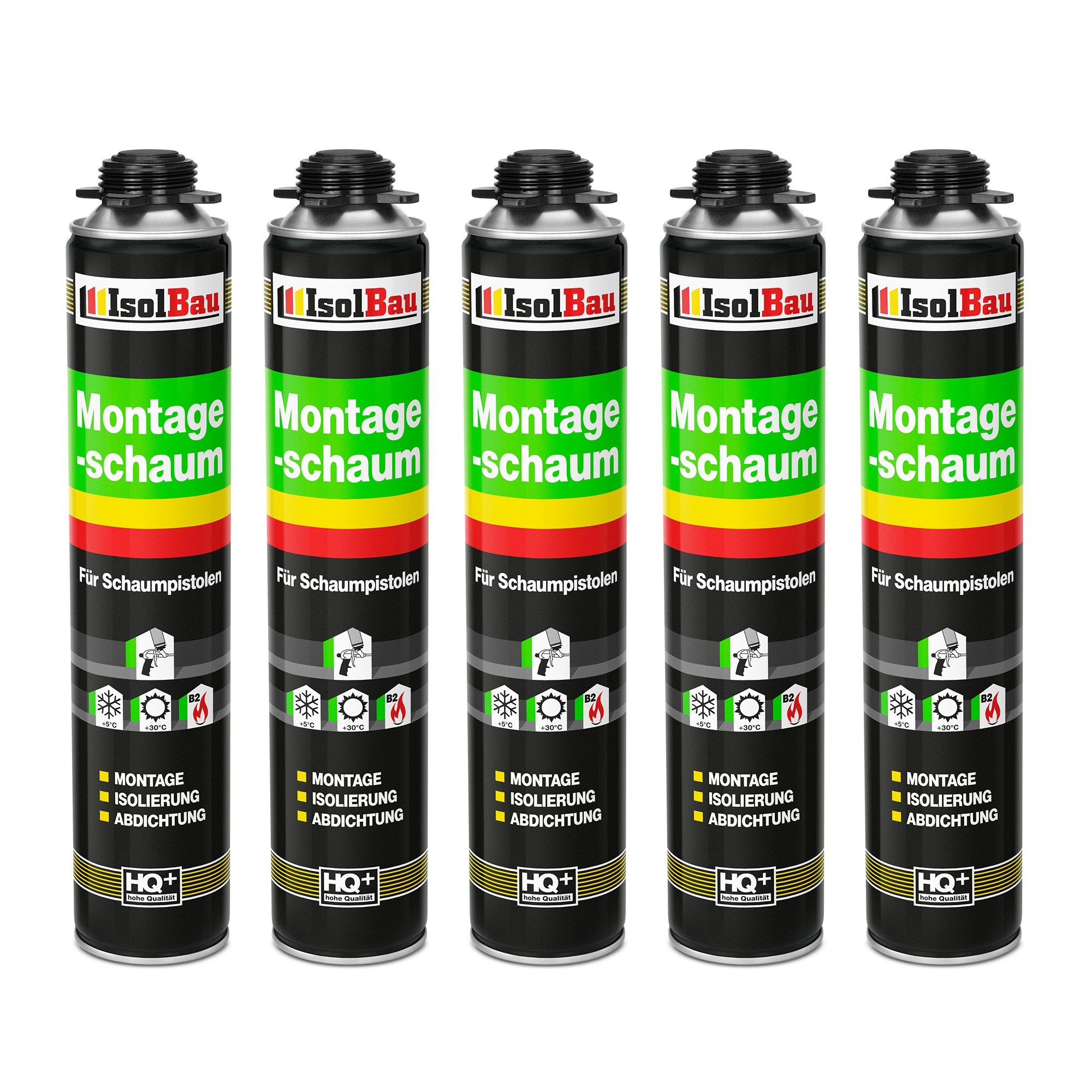None Fenster Pistolenschaum 5 x 750 ml Bauschaum Montageschaum Isolierung, PCV-Profile Holz und Holzwerkstoffe, Ziegelsteine, Beton, Gips, Metall