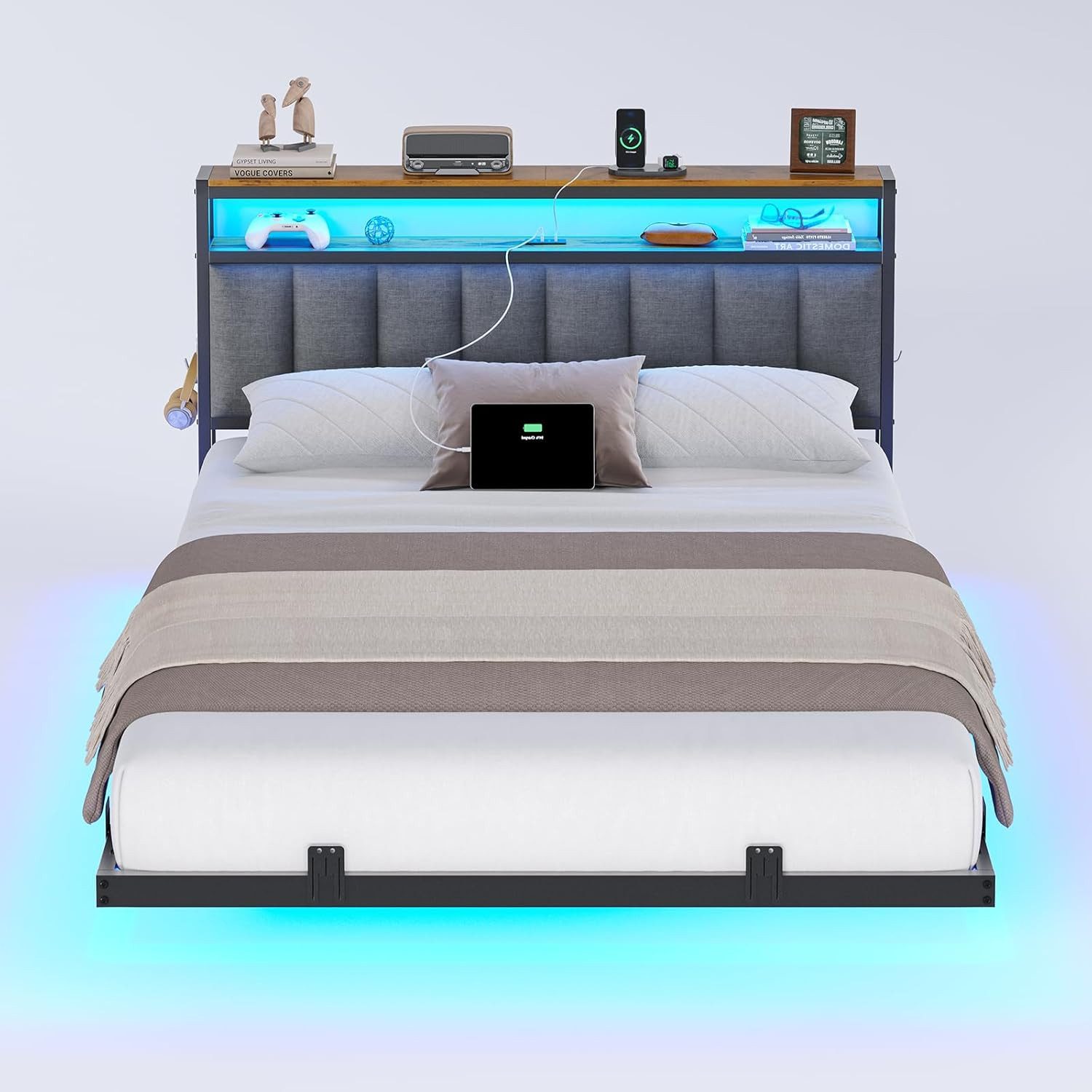 MSMASK Polsterbett mit Ladestation und LED-Beleuchtung, günstig online kaufen