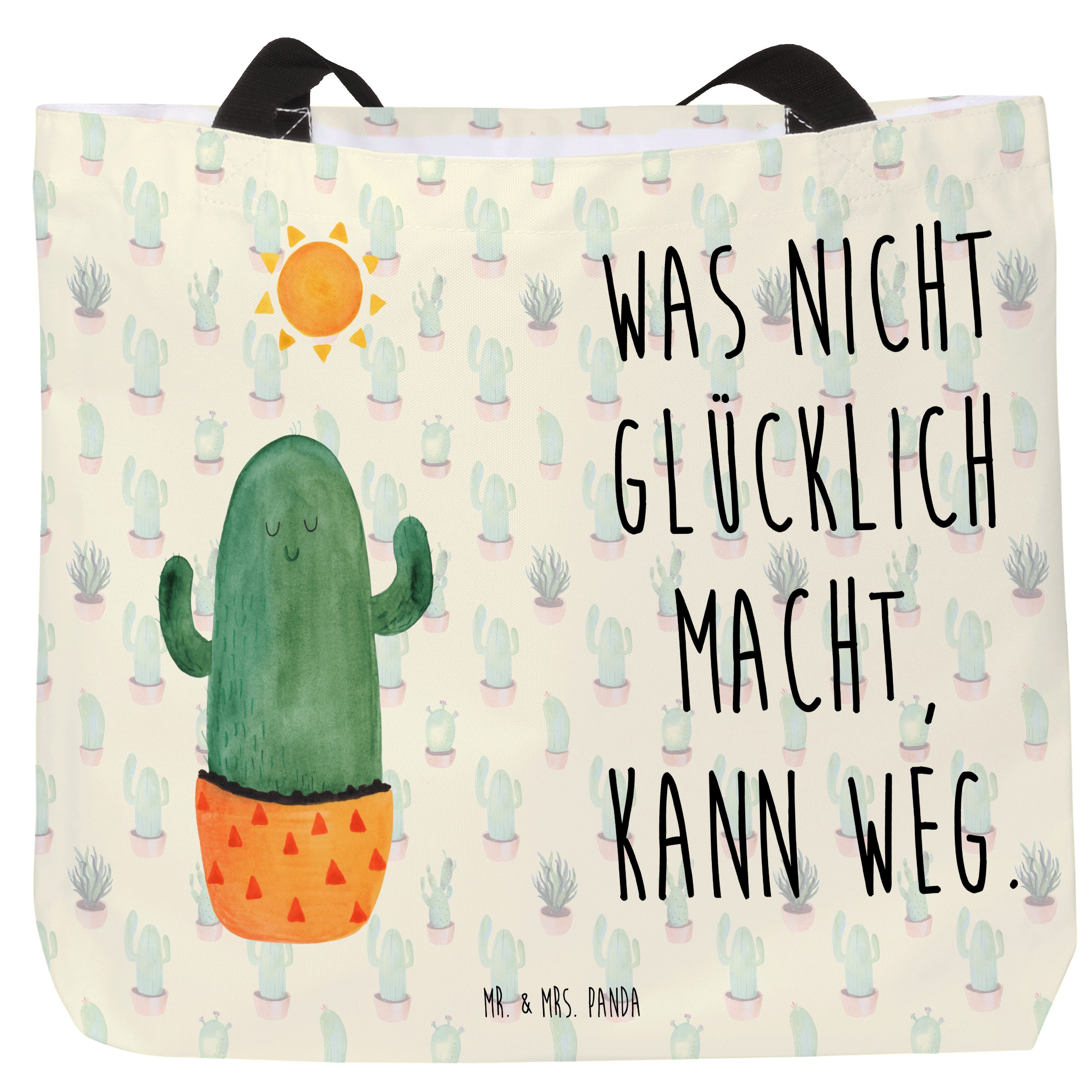Shopper Kaktus Sonne, Tote Bag, Kaktus Grün, glücklich, Scheidung, Reisetasch