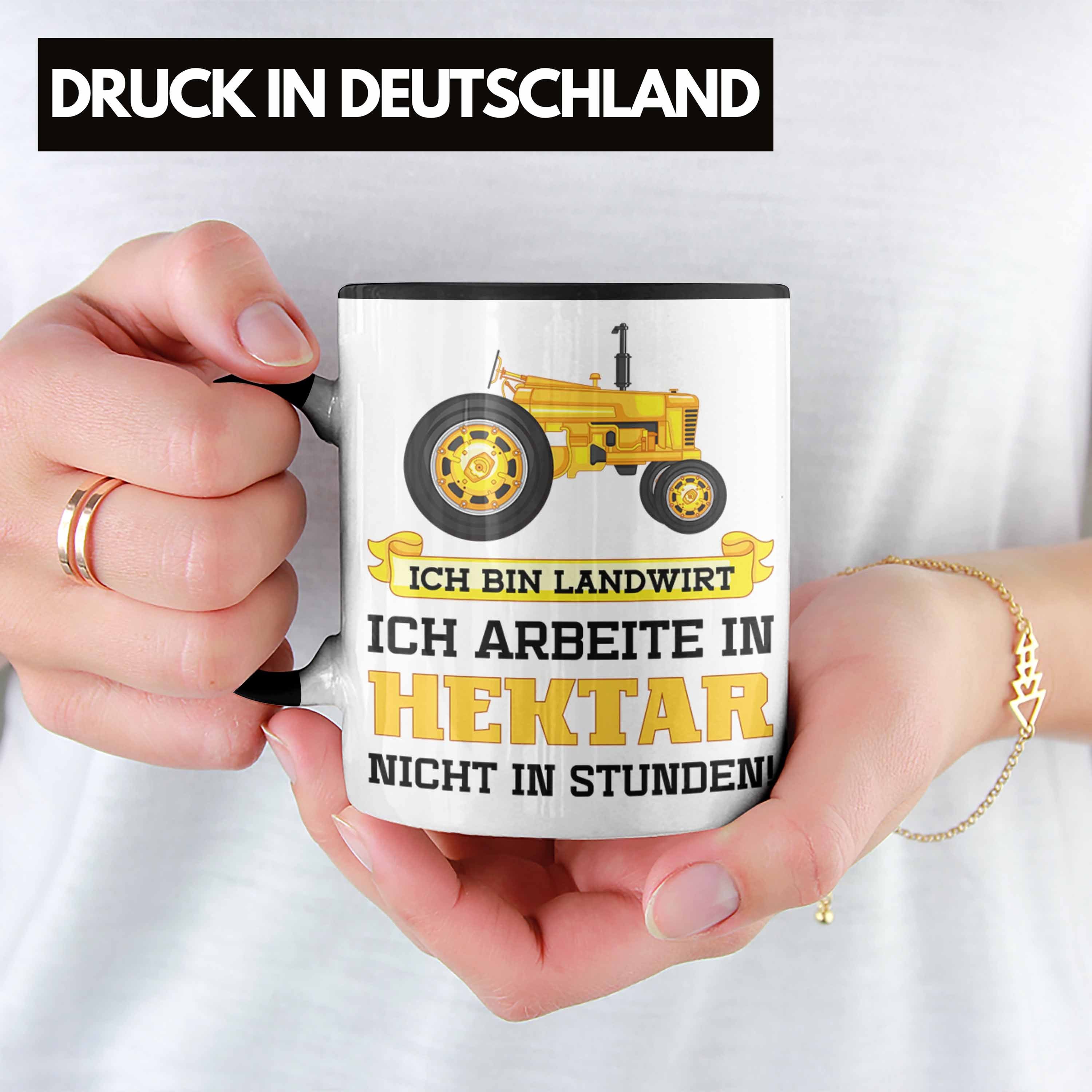 Männer Traktor Trendation Landwirtschaft Spruch Landwirt Trendation Tasse für Tasse - Kaffeetasse Geschenk Geschenke Schwarz